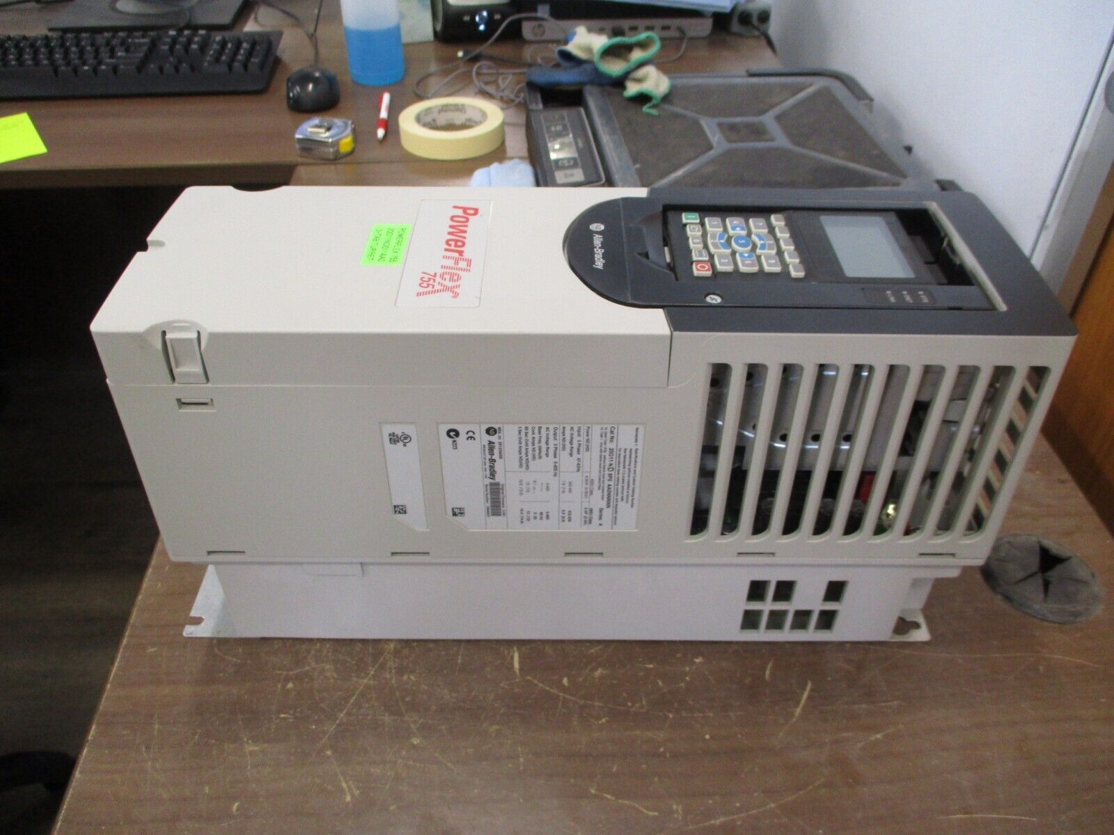 Allen-Bradley PowerFlex 755 AC Drive 20G11ND8P0AA0NNNNN 5HP 3Ph w/ Keypad Used