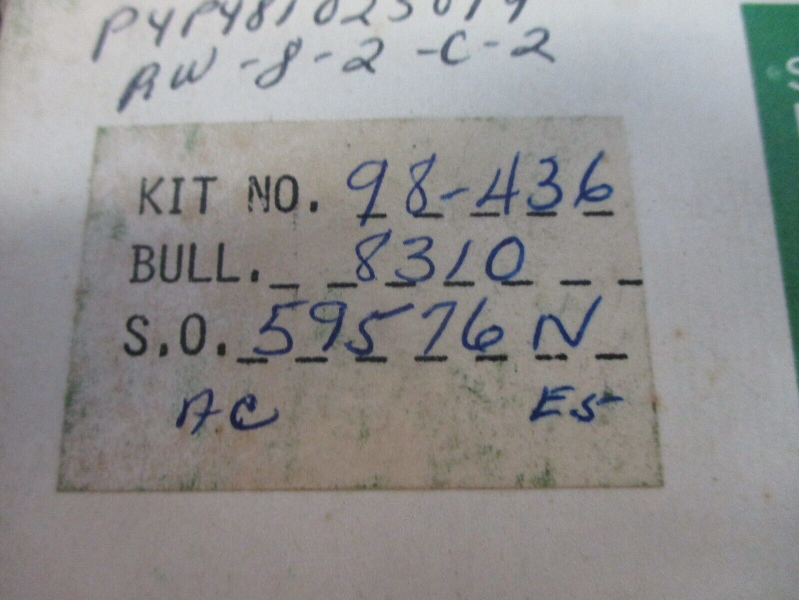 Asco Spare Part Kit 98-436 New Surplus