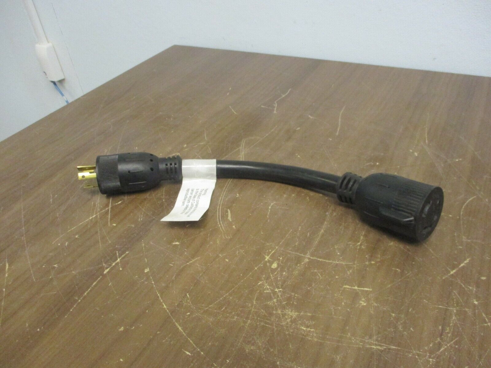 Parkworld AC Adapter Cord 885132 L6-20 Male to L6-30 Female Length: 1ft Used
