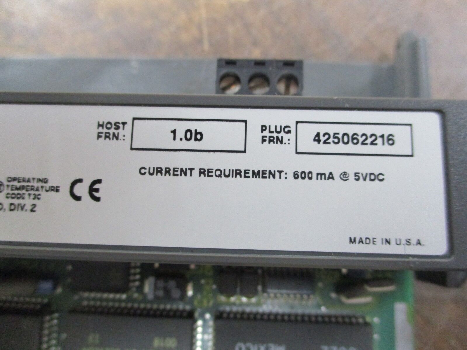 Allen-Bradley SLC500 Remote I/O Scanner 1747-SN Ser. B Host FRN:1.0b Used