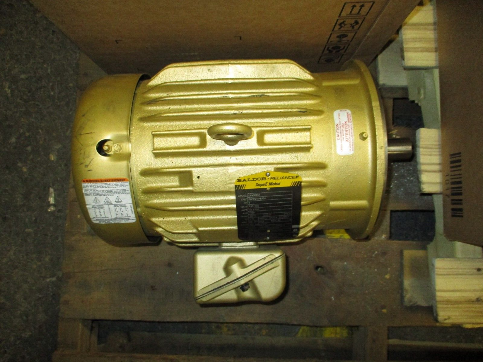 Baldor Motor CEM3665T 5HP 1800RPM 230/460V 13.2/6.6A 3Ph 60Hz Used