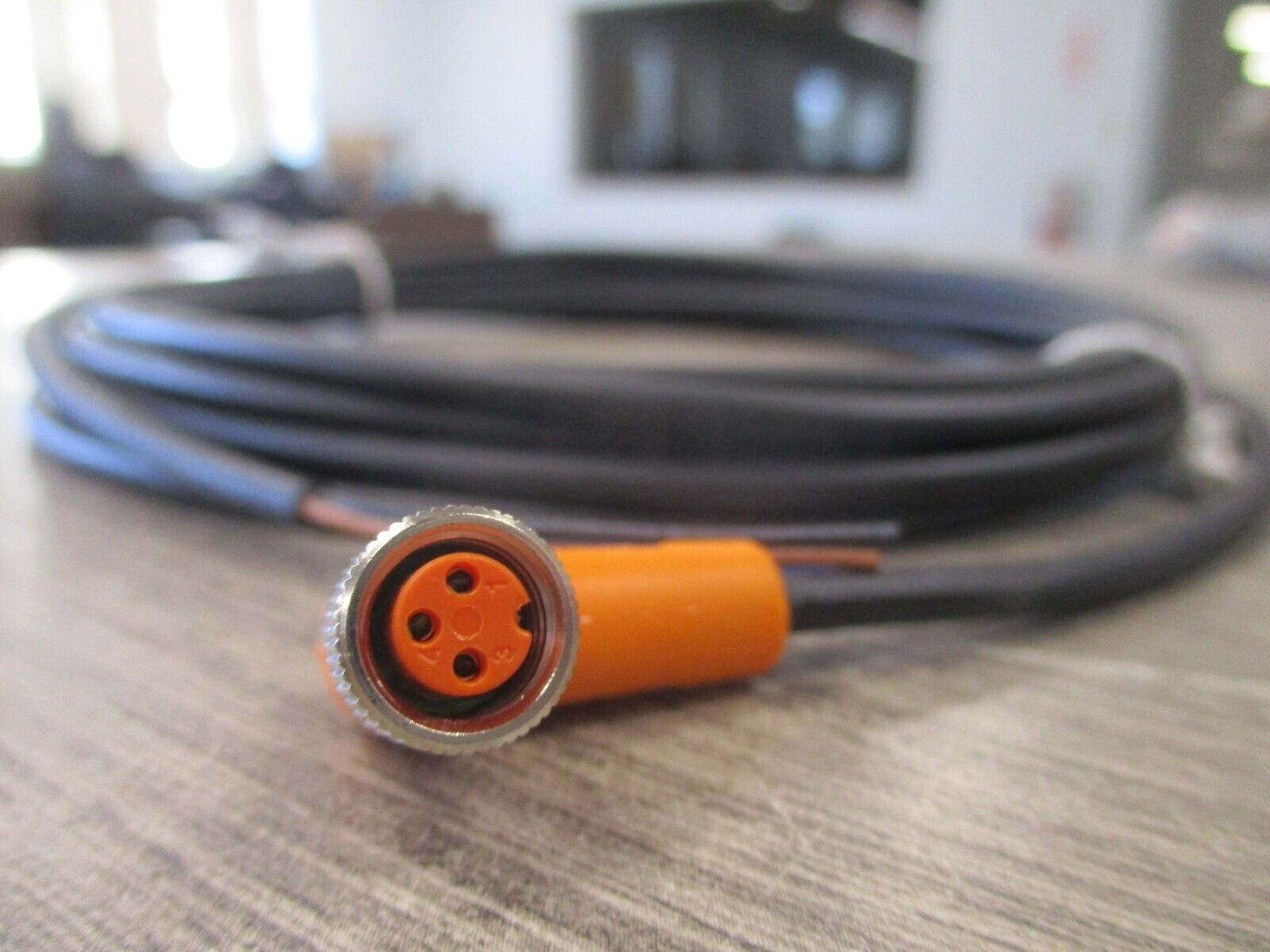 ifm Female Cordset EVC145 5m Cable M8 Connector New Surplus