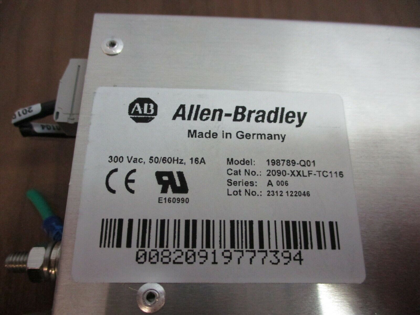 Allen-Bradley Line Filter 2090-XXLF-TC116 300VAC 50-60 Hz 16A Used