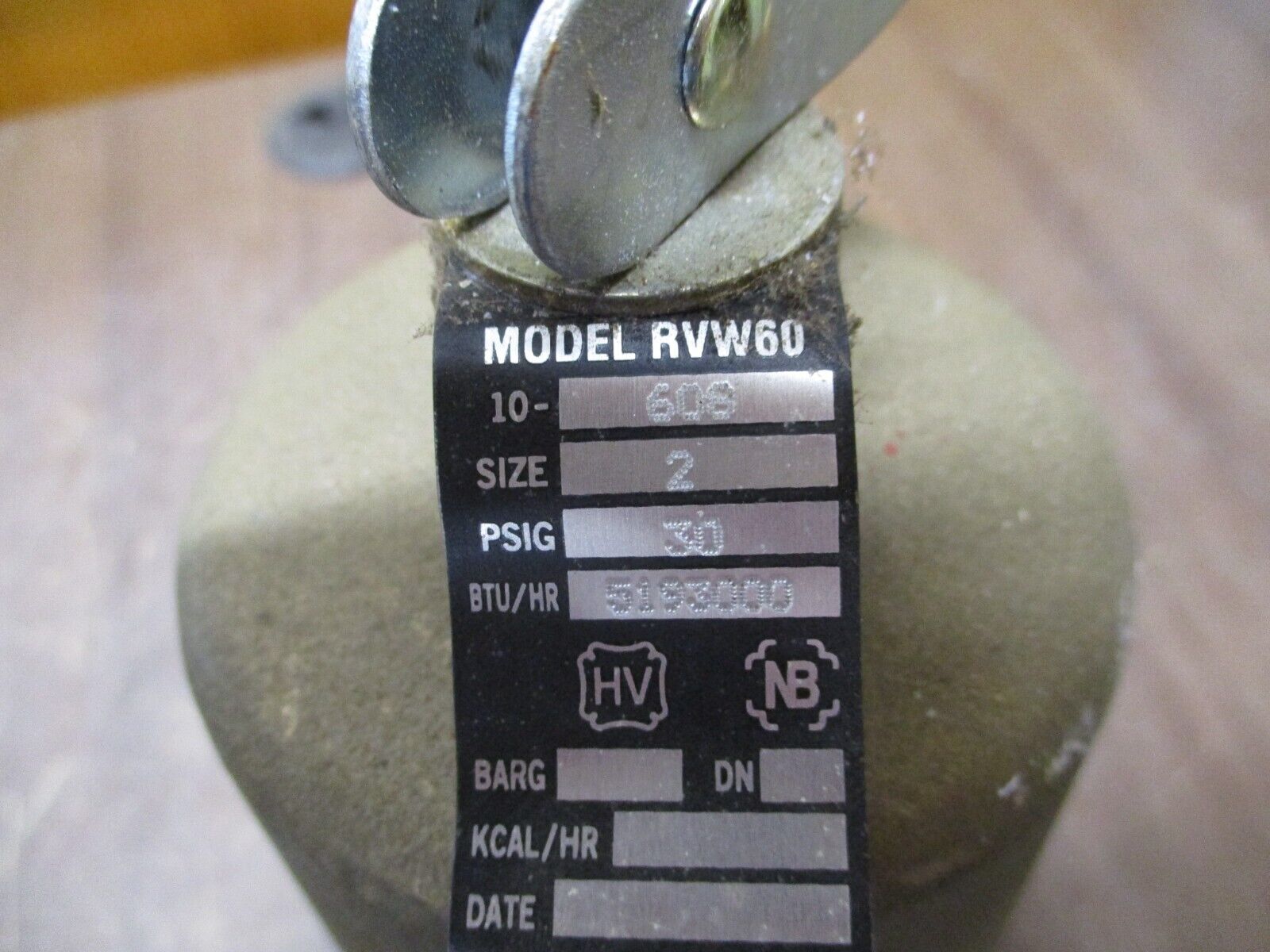 Apollo RVW60 Relief Valve 10-608 Size 2 30 PSIG 5,193,000 BTU/HR Used