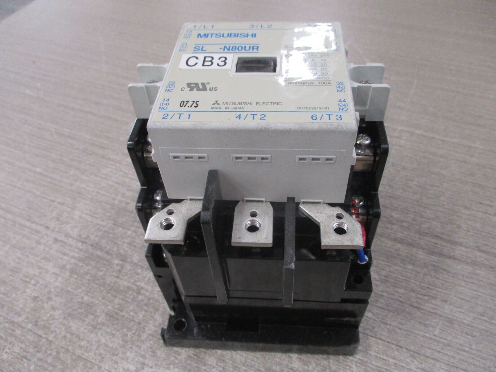 Mitsubishi Contactor SL-N80UR 200-240V Coil 100A 600V Used
