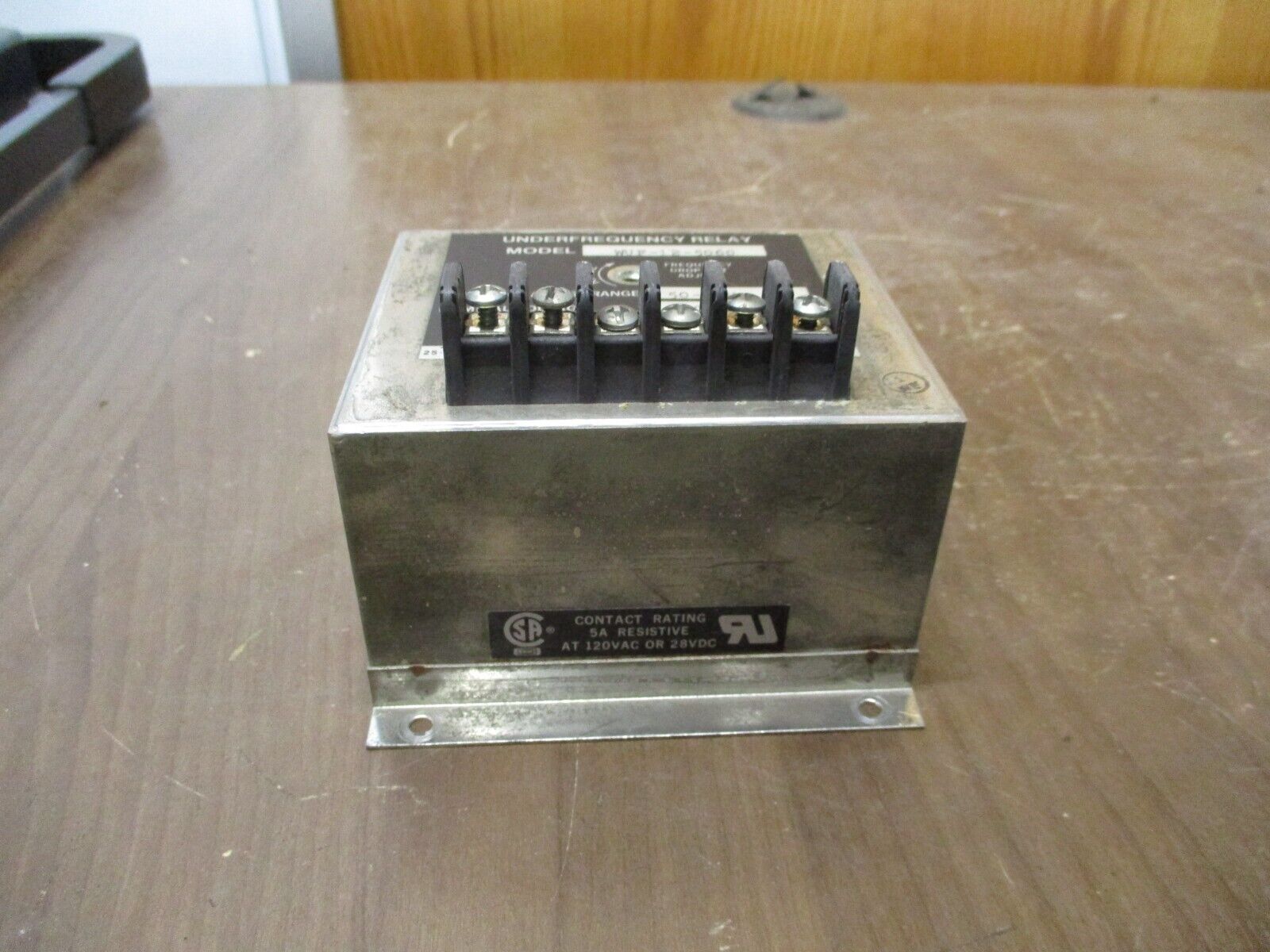 Wilmar Underfrequency Relay WUF-12-5060 120V Range: 50-60Hz Used