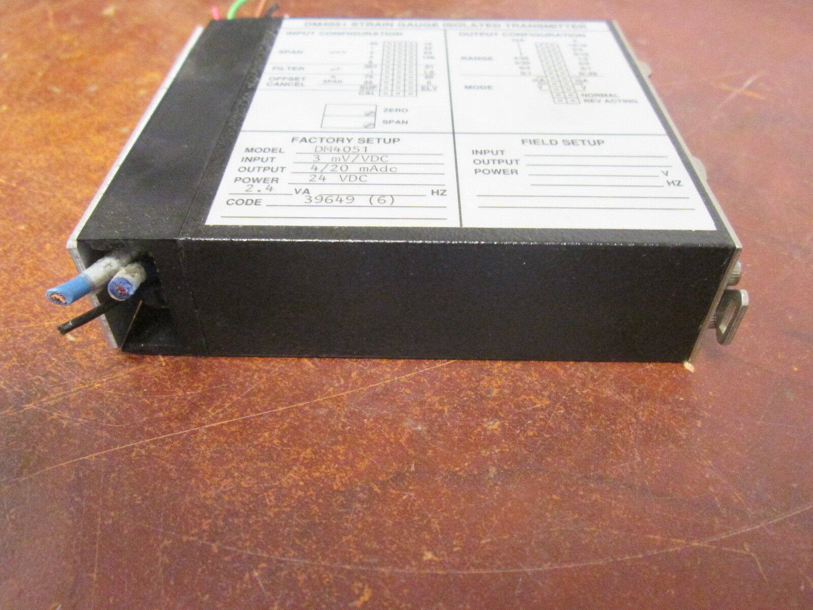 Wilkerson Strain Gauge Isolated Transmitter DM4051 Input:3mV/VDC Output:4/20mADC