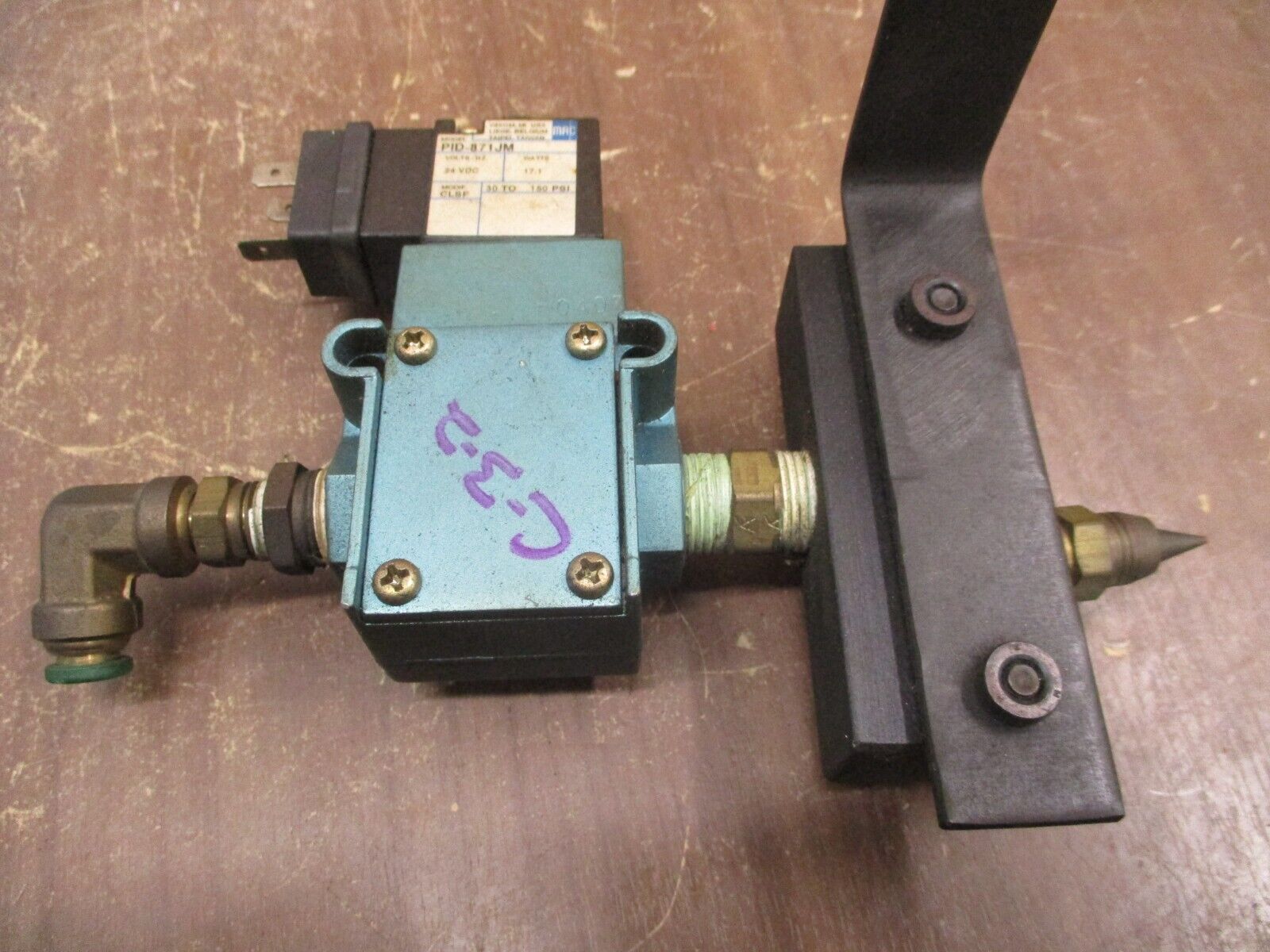 MAC Solenoid Valve 55B-12-PI-871JM VAC to 150PSI Used