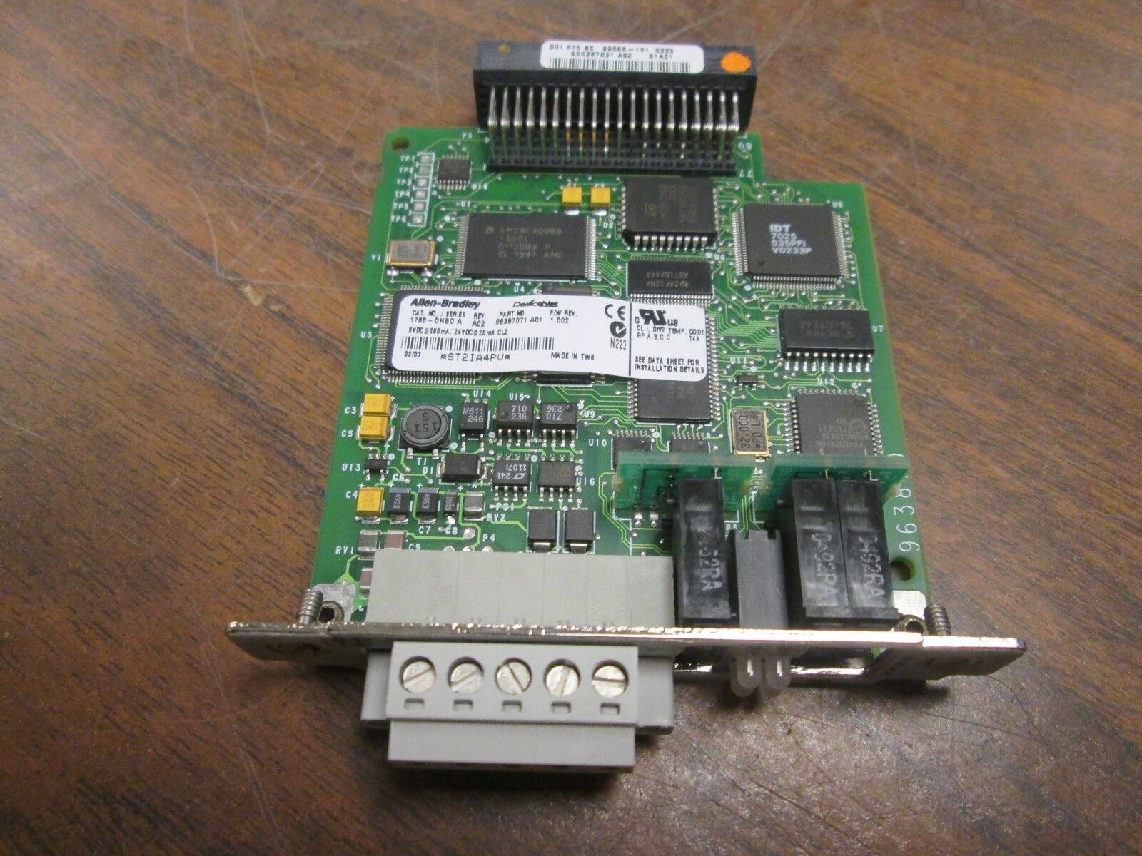 Allen-Bradley DeviceNet Card 1788-DNBOA Rev A02 F/W Rev. 1002 Used