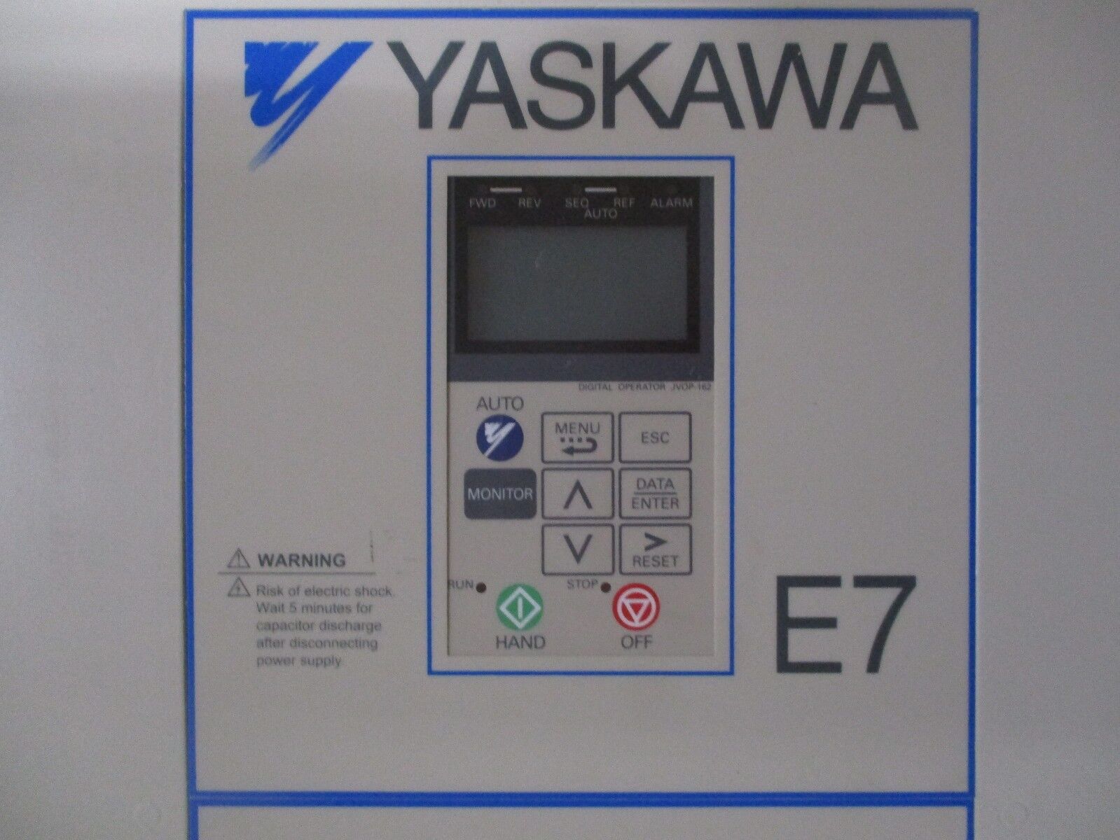 Yaskawa E7 AC Drive w/ Breaker Disconnect E7CVB14CFX 10HP 3Ph Used