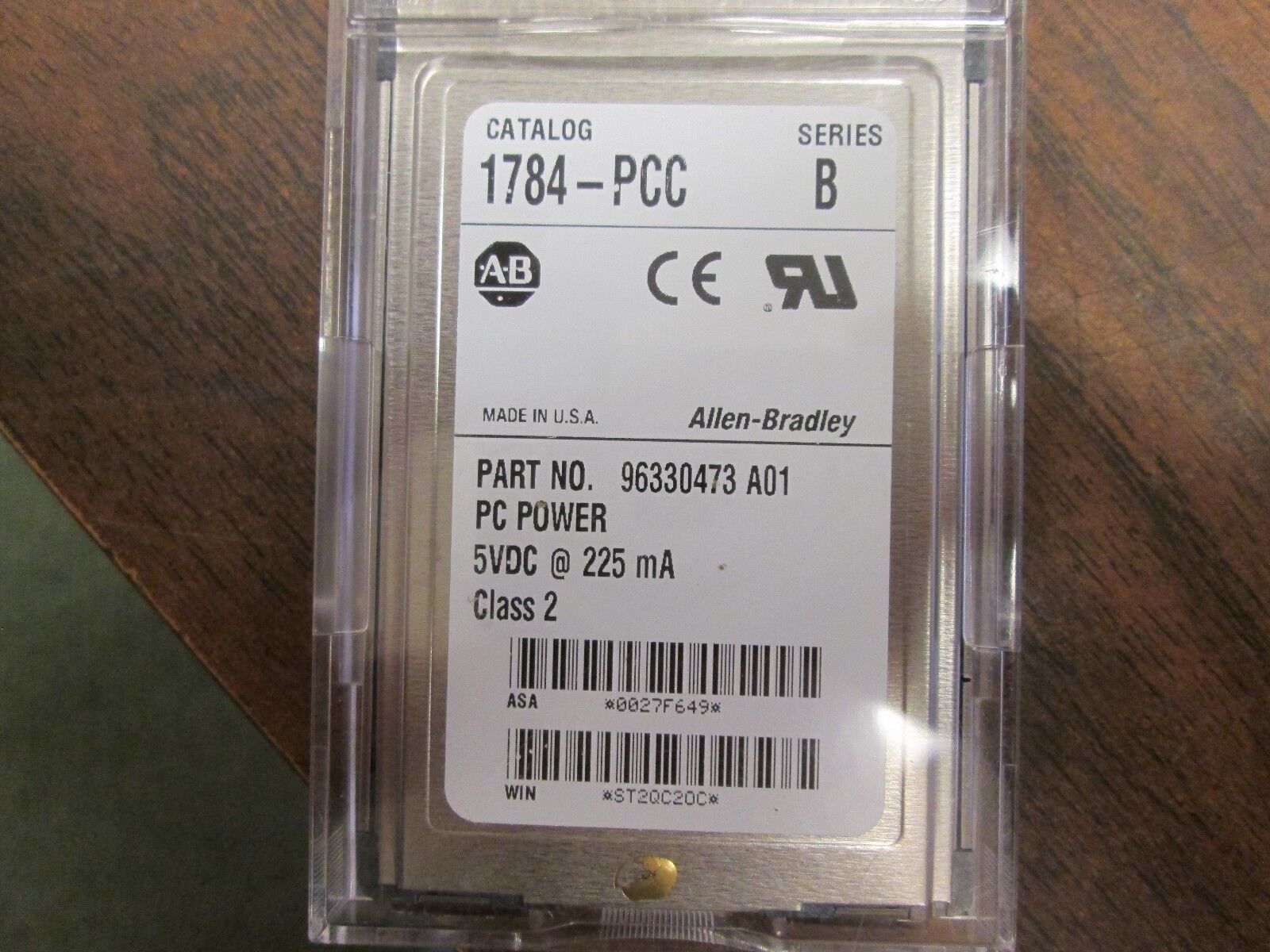 Allen-Bradley ControlNet Comm Card w/ Cable 1784-PCC Ser B Used