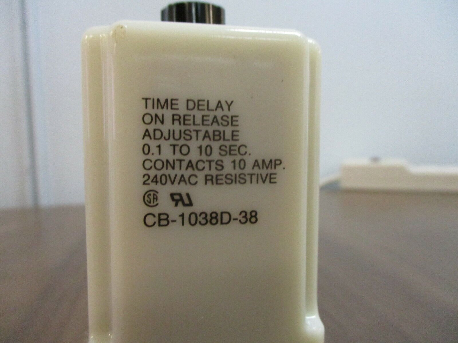 Patter & Brumfield Time Delay Relay CB-1038D-38 Range: 0.1 to 10 sec Used