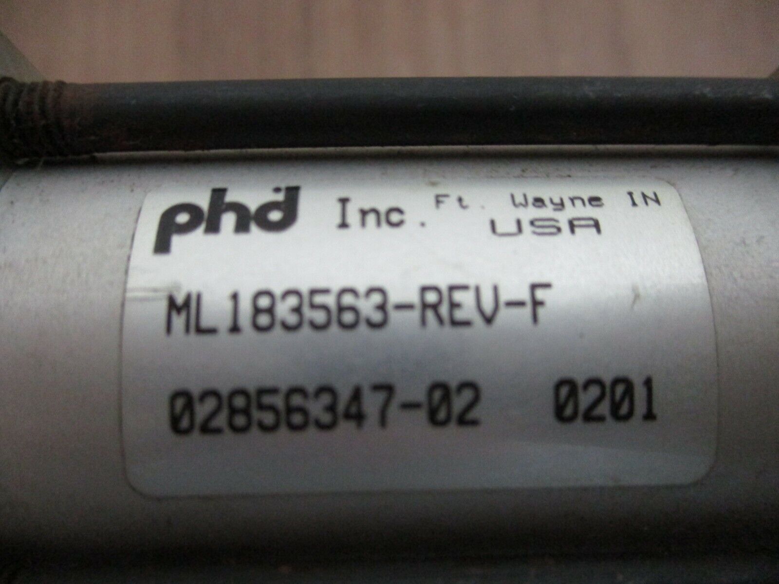 PHD Pneumatic Cylinder ML183563-REV-F Used