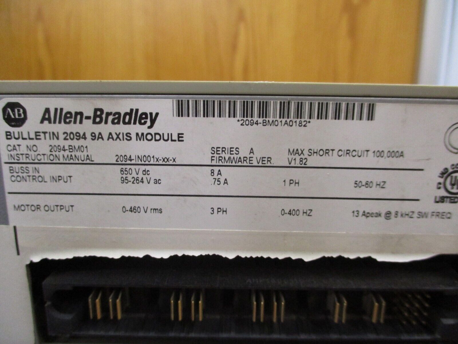 Allen-Bradley Kinetix 6000 Axis Module 2094-BM01 Ser. A F/W Ver. V1.82 Used