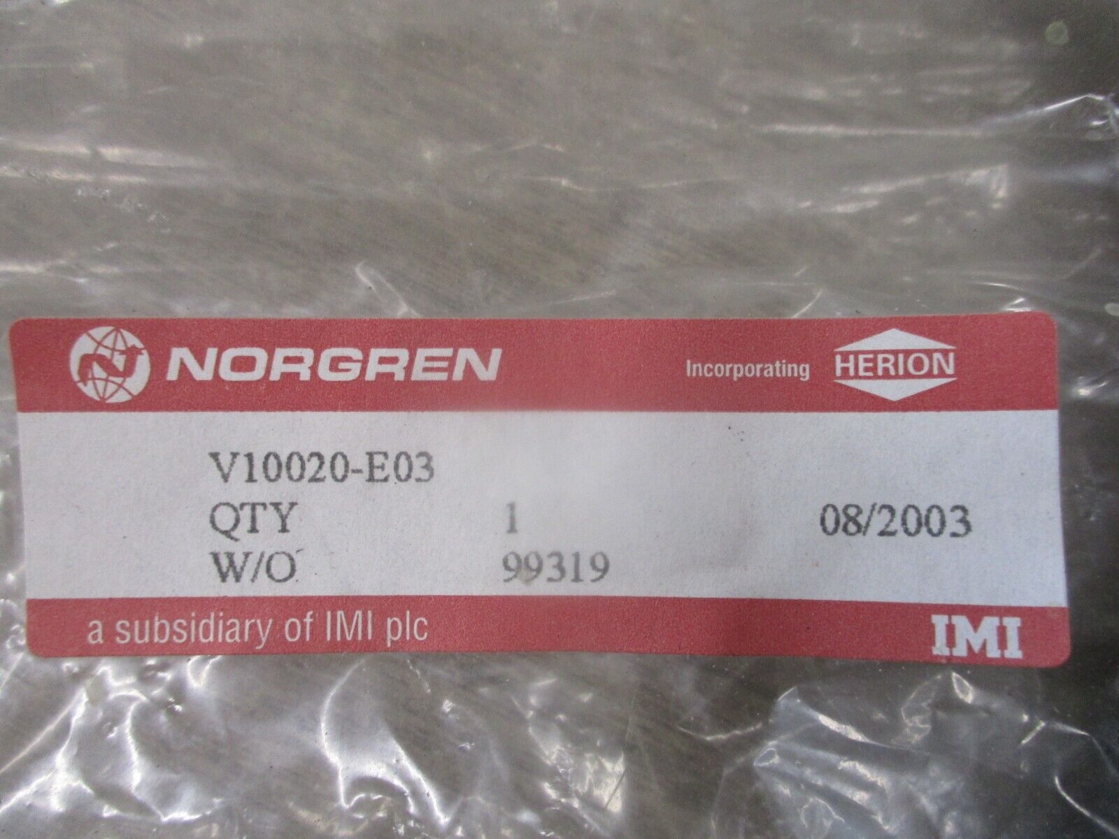 Norgren D-Connector Cable V10020-E03 25 Pin New Surplus