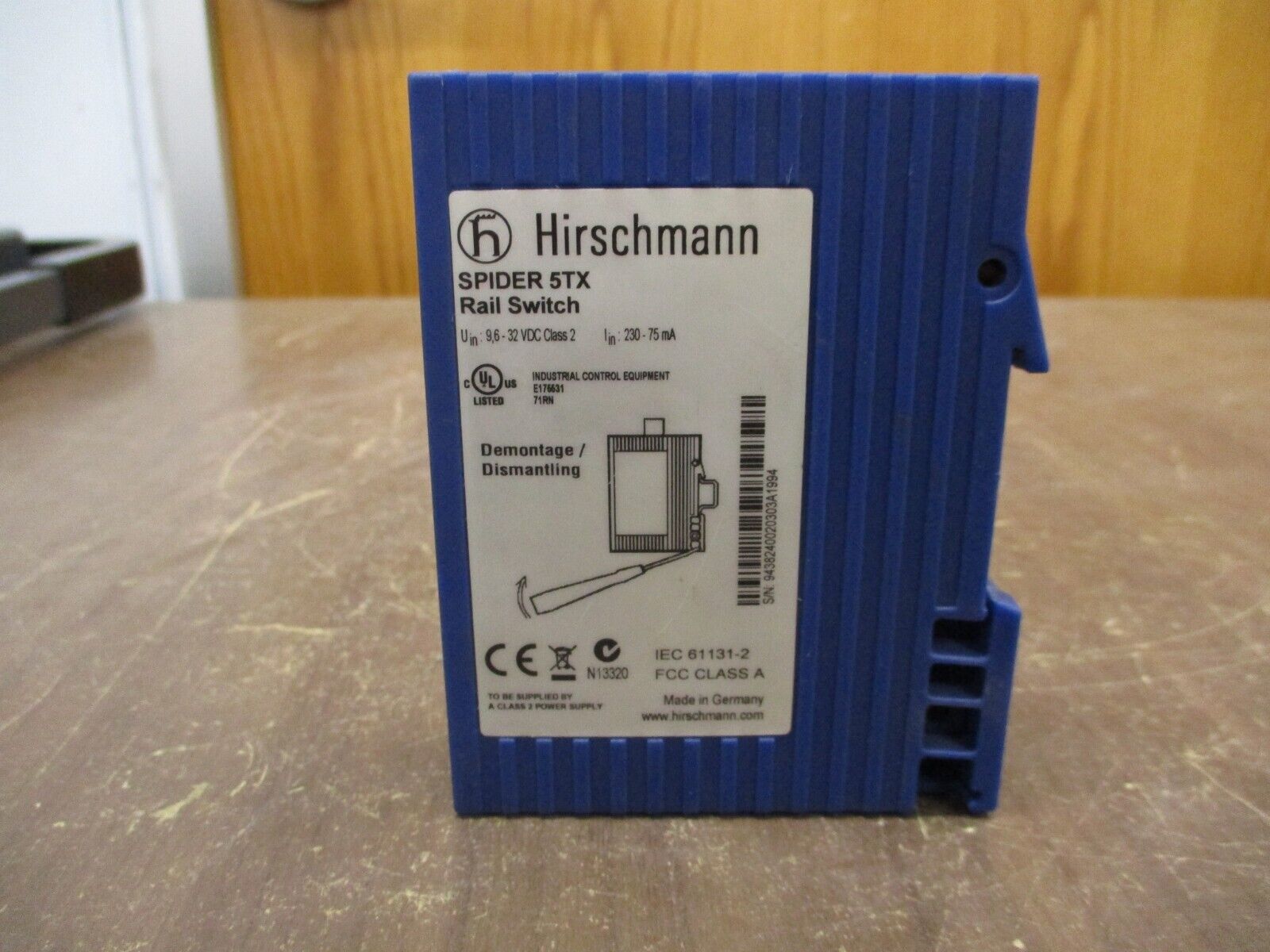 Hirschmann Ethernet Rail Switch SPIDER 5TX 5-Port Used