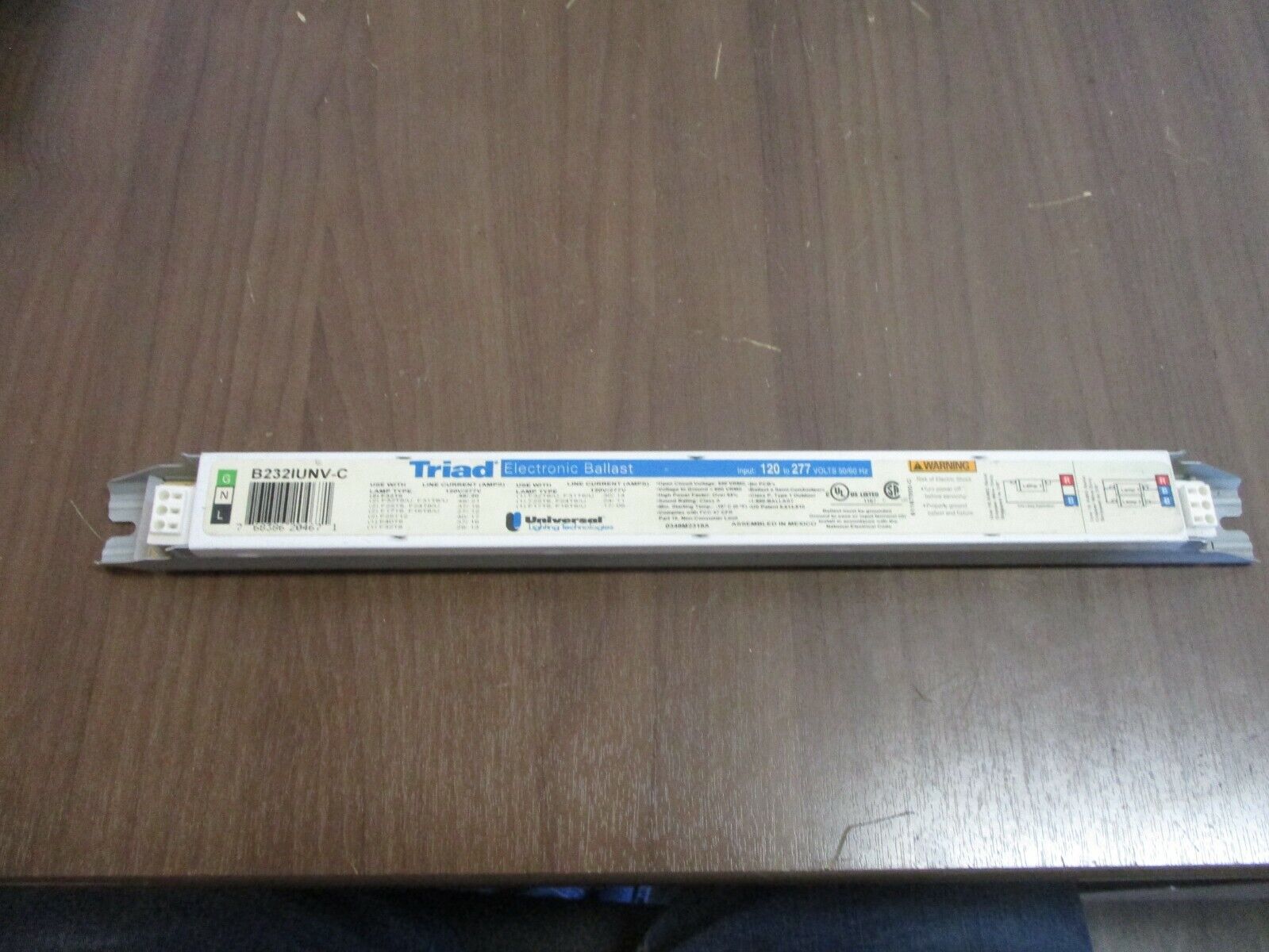 Universal Lighting Technologies Triad Electronic Ballast B232IUNV-C 120-277V