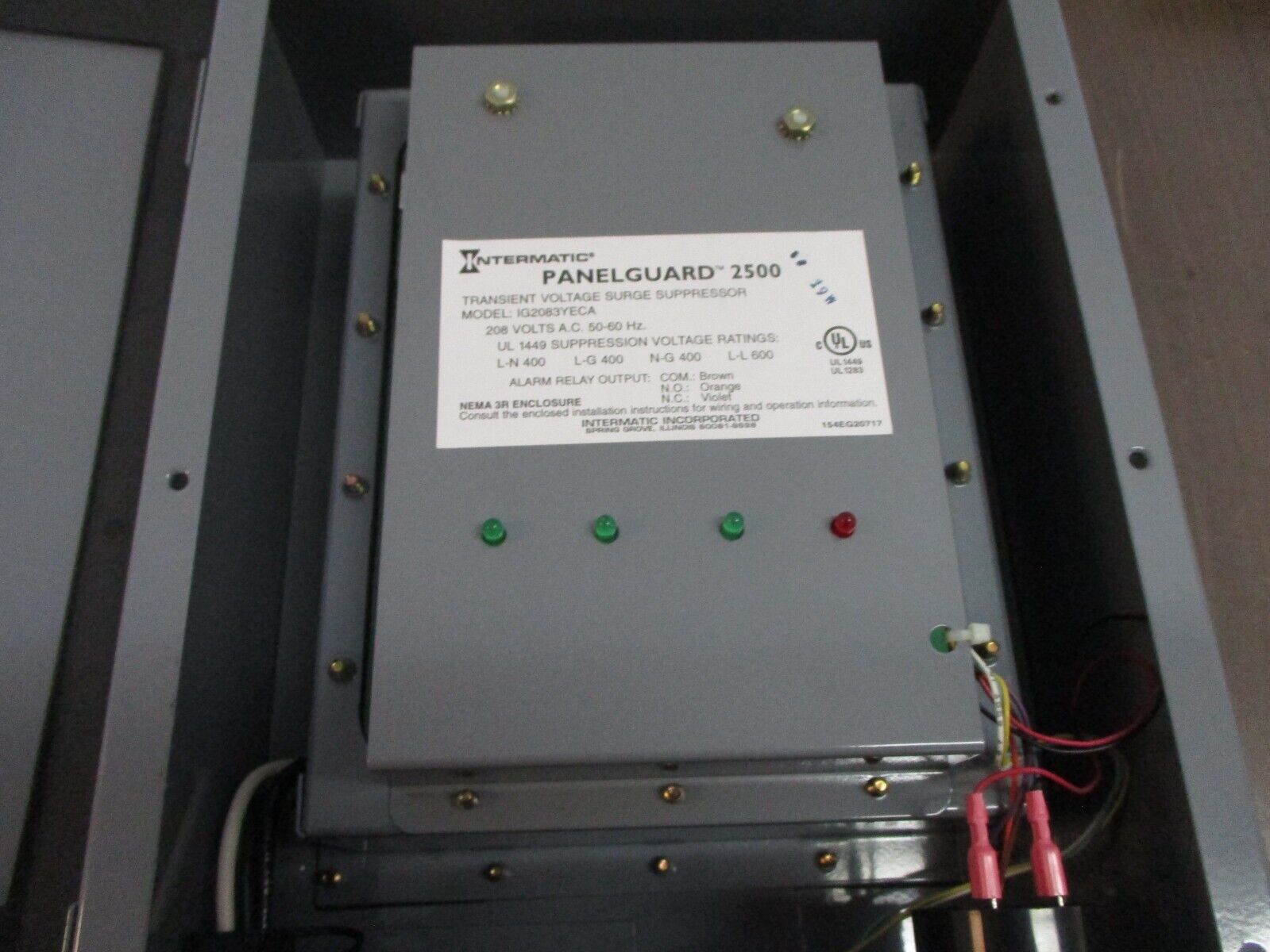Intermatic PanelGuard 2500 Series Surge Protection Device IG2083YECA 208VAC Used