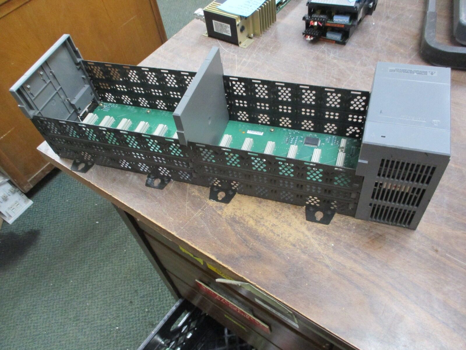 Allen-Bradley PLC Rack w/ Power Supply 1746-A13/1746-P2 13-Slot Used