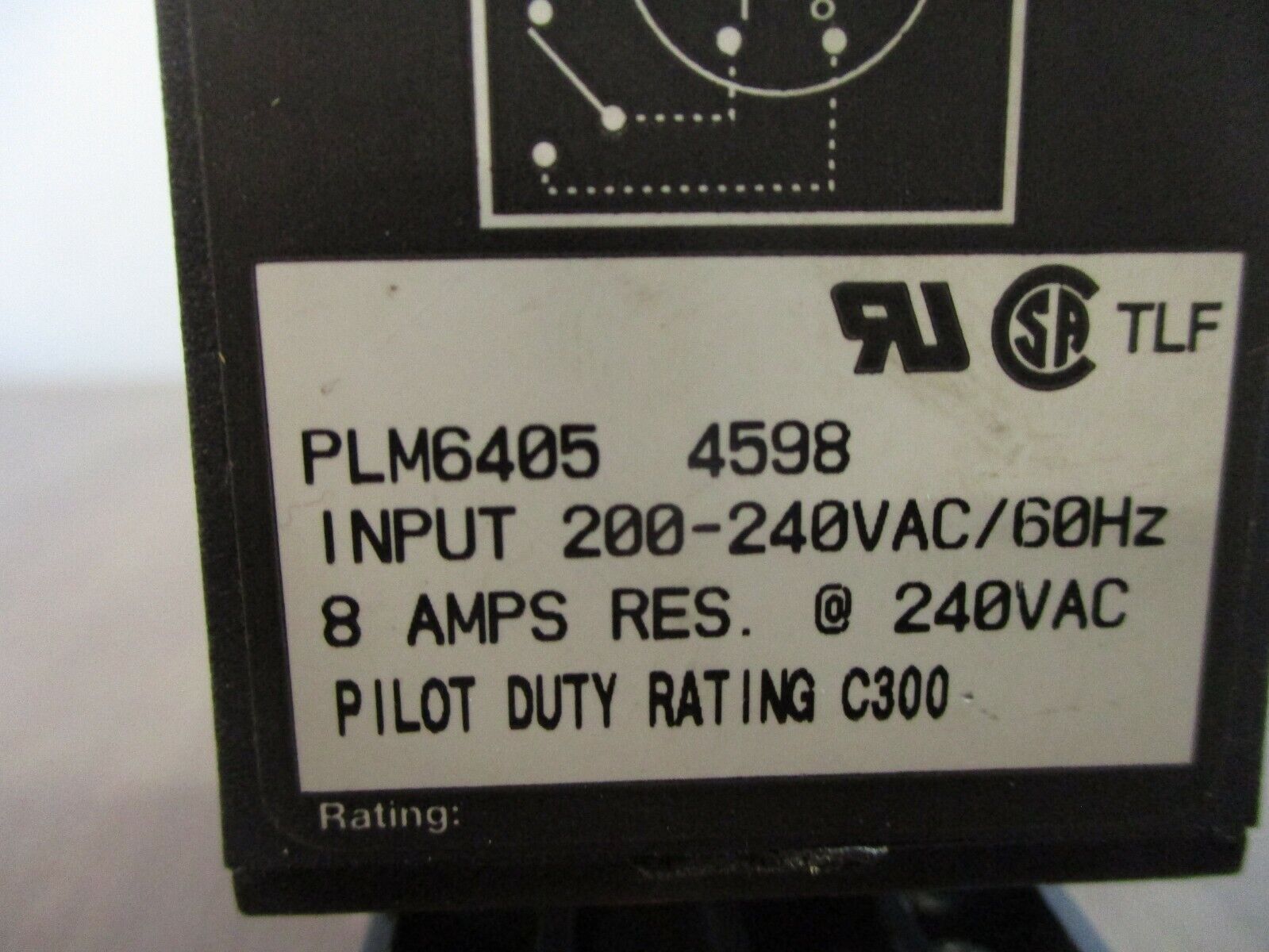 SSAC 3Ph Line Monitor PLM6405 200-240VAC 60Hz w/ Base Used