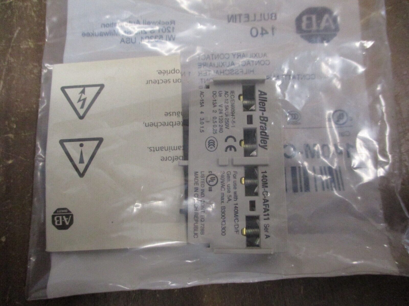 Allen-Bradley Aux Contact 140M-C-AFA11 Ser. A 1 N.O. 1 N.C. *Lot of 3*