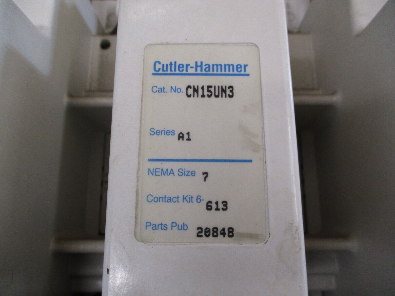 Cutler-Hammer Size 7 Contactor CN15UN3 Ser. A1 810A 600V 3P 110-120V Coil Used
