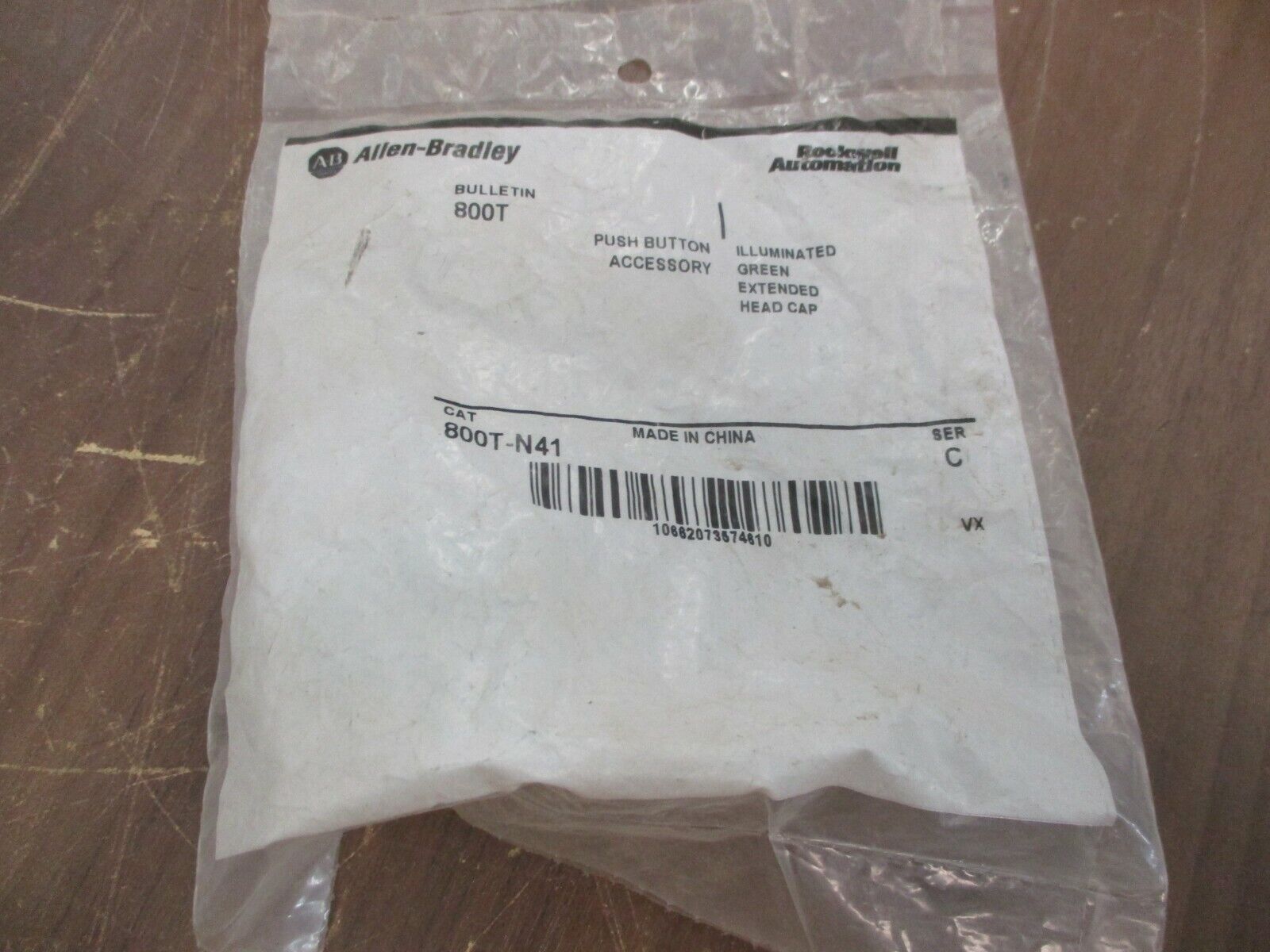 Allen-Bradley Extended Head Cap 800T-N41 Green *Lot of 3* New Surplus