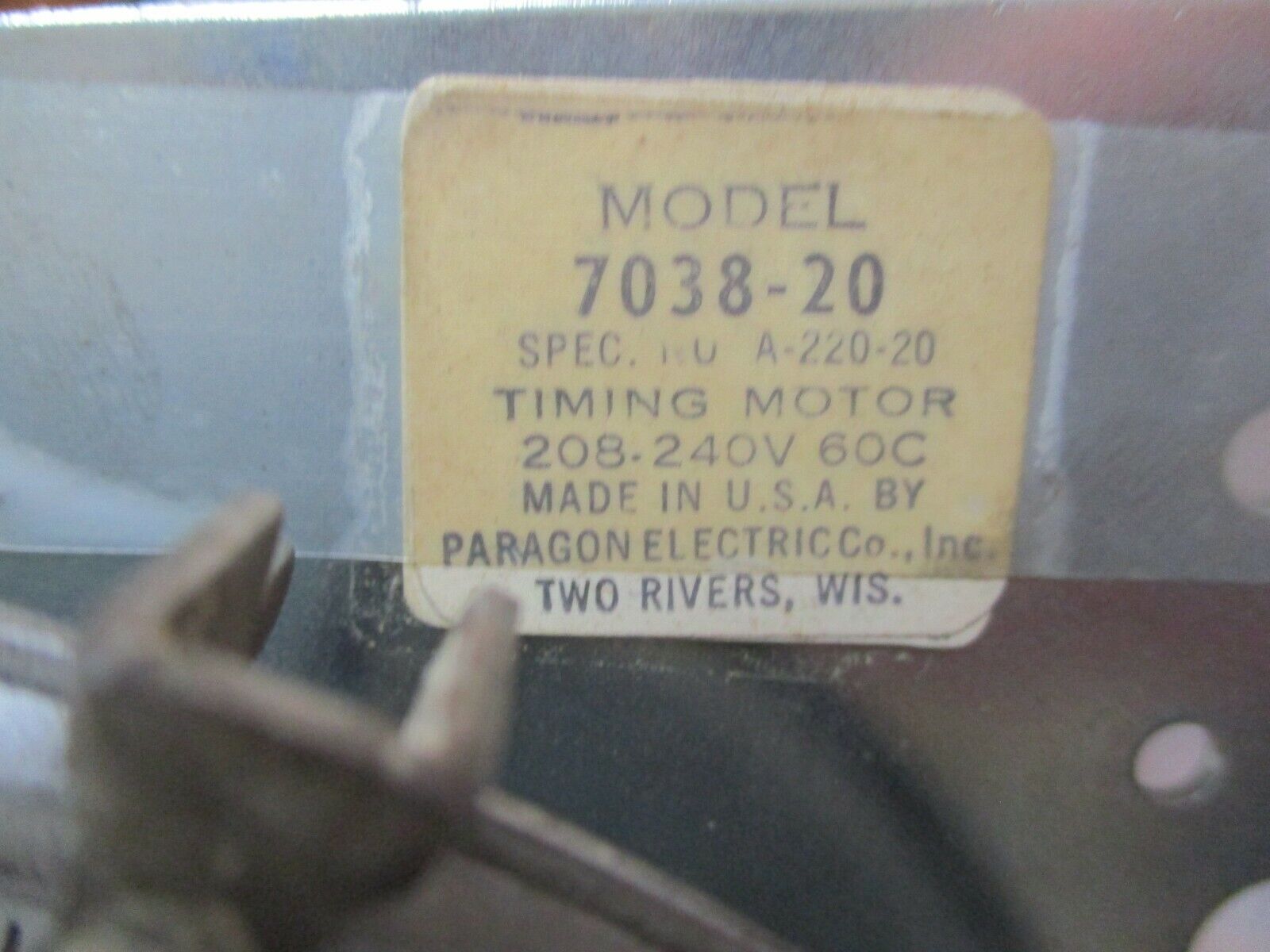 Paragon Timer 7038-20 208-240V 60Hz Used