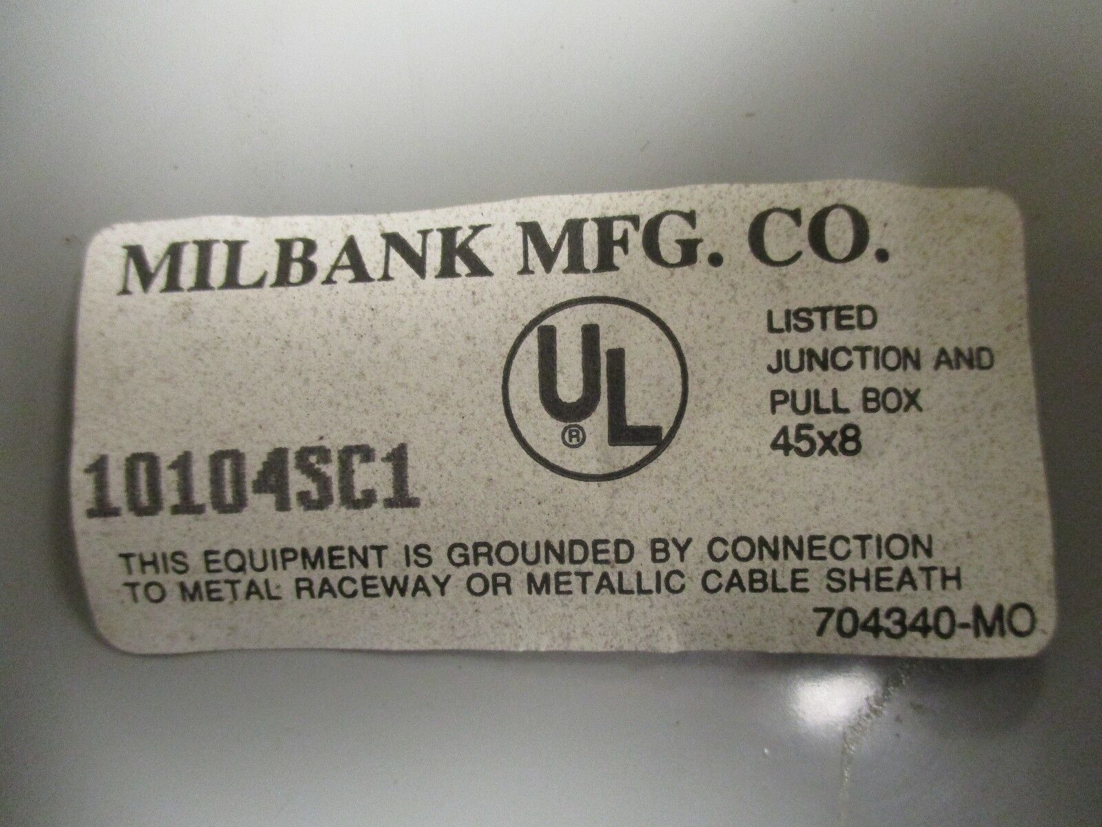 Milbank Enclosure 10104SC1 Size: 10x10x4" *No Box* New Surplus