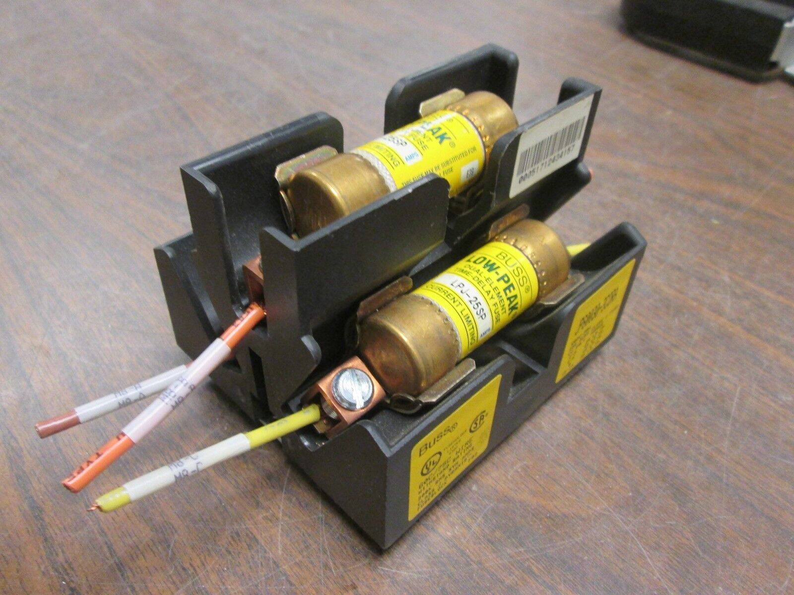 Buss Fuseblock JP60030-3CORA 30A 600V 3P w/ 25A Fuses Used