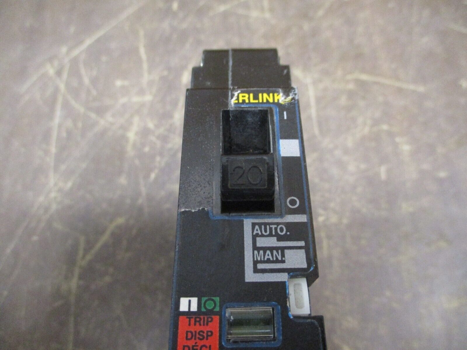Square D Powerlink Circuit Breaker 20A 277V 1P *Damaged Label* Used