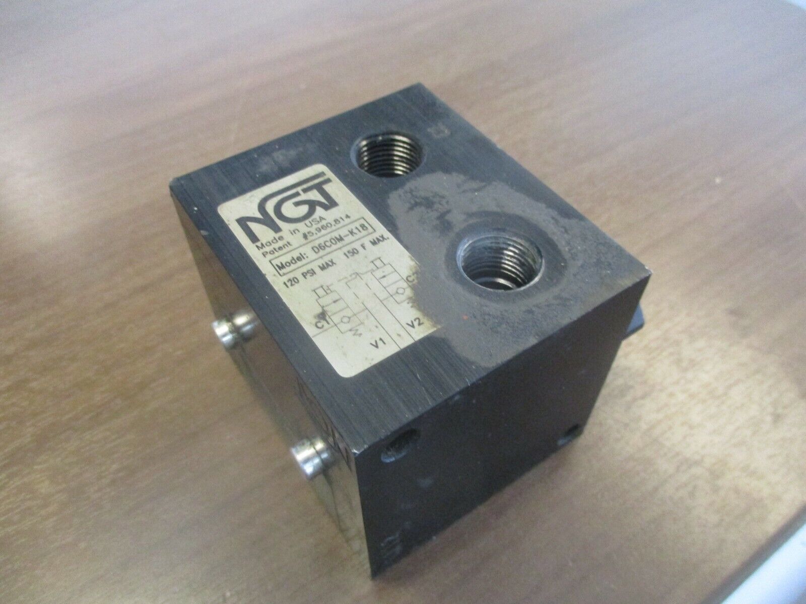 NGT Dual Check Valve D6COM-K18 120PSI 150°F Used