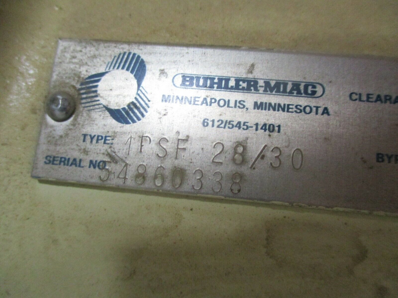Buhler-Miac Rotary Valve Airlock MPSF 28/30 Size: 12" x 10" x 10" Used
