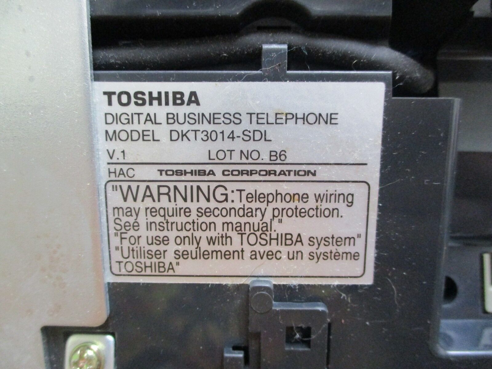 Toshiba Large Display Business Telephone With Add On DKT3014-SDL DADM3020 Used