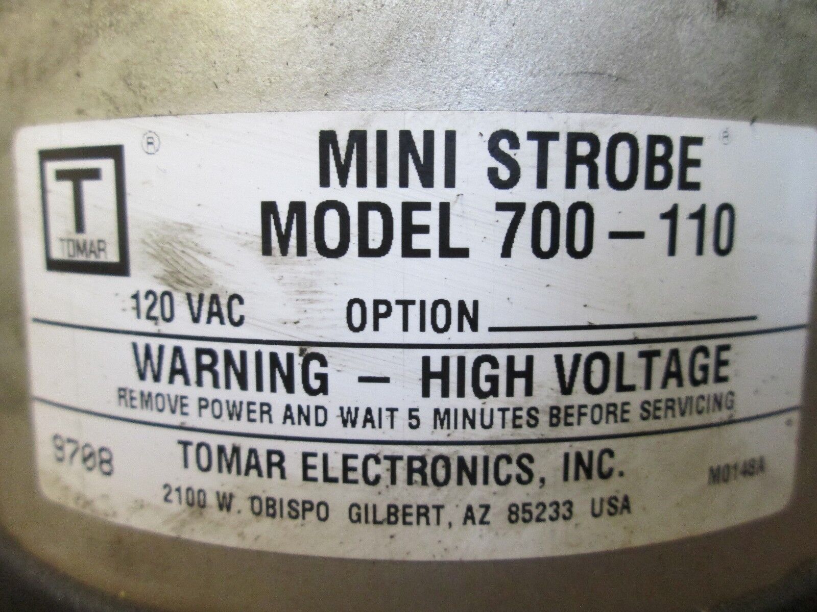 Tomar Mini Strobe 700-110 120VAC Used