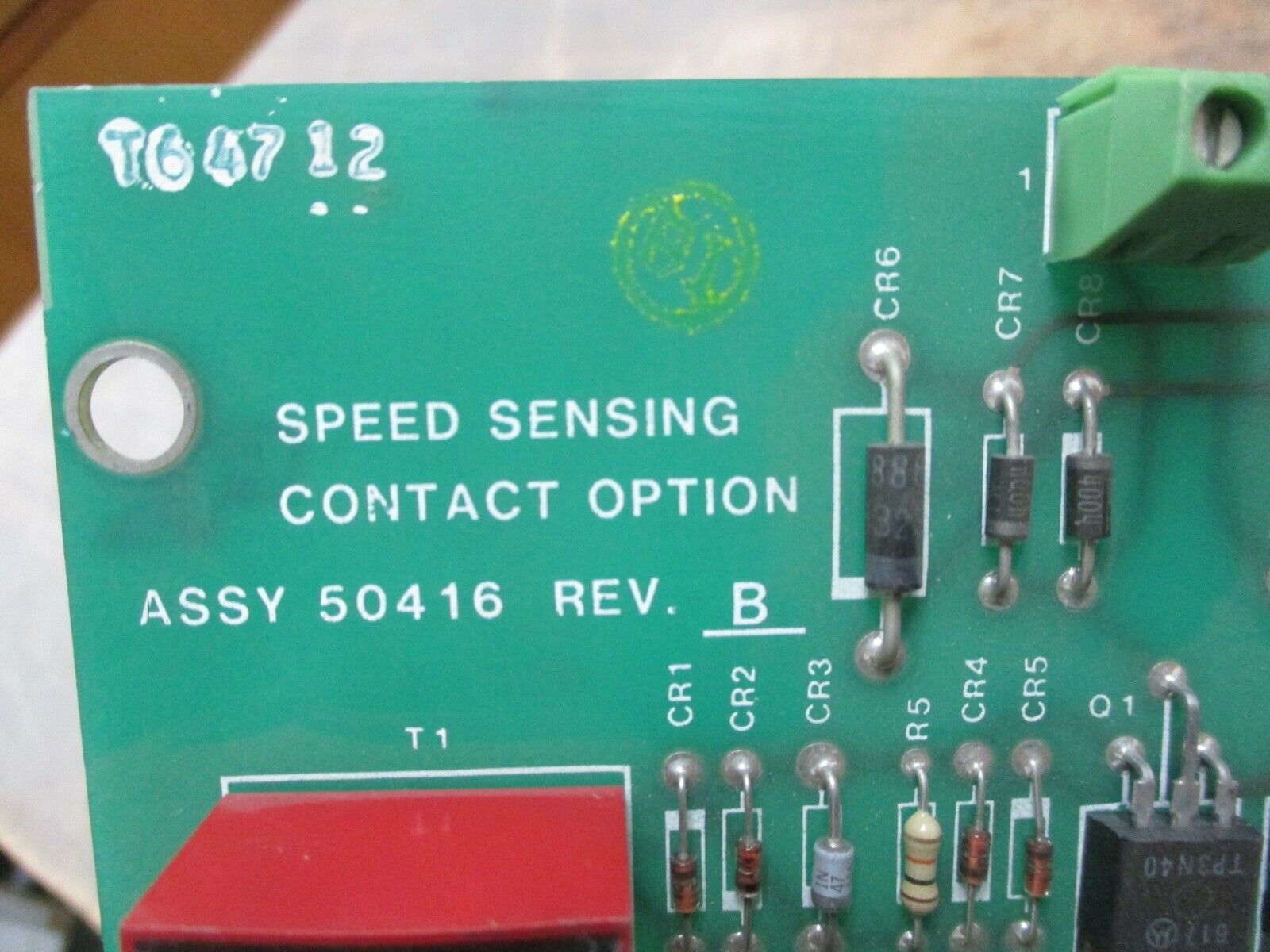 Allen-Bradley Speed Sensing Contact Option Board 50416 Rev. B Used