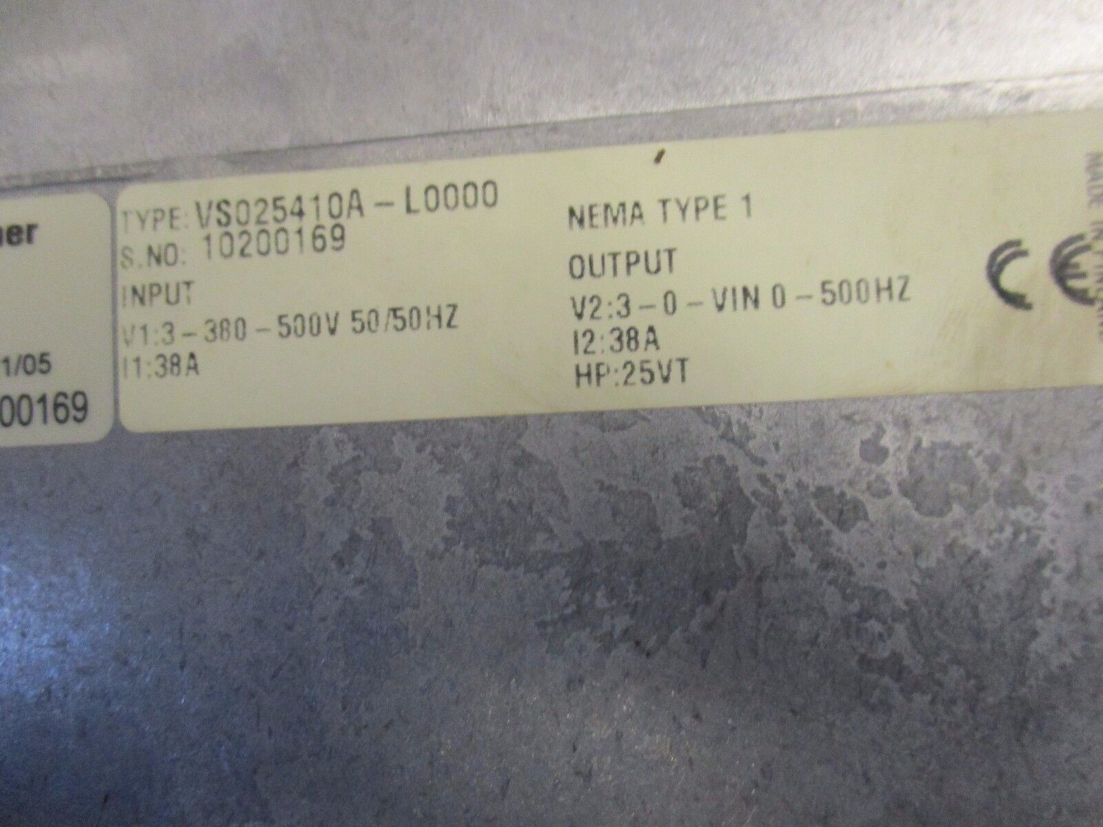 Johnson Controls VS Series AC Drive VS025410A-L0000 25HP Used