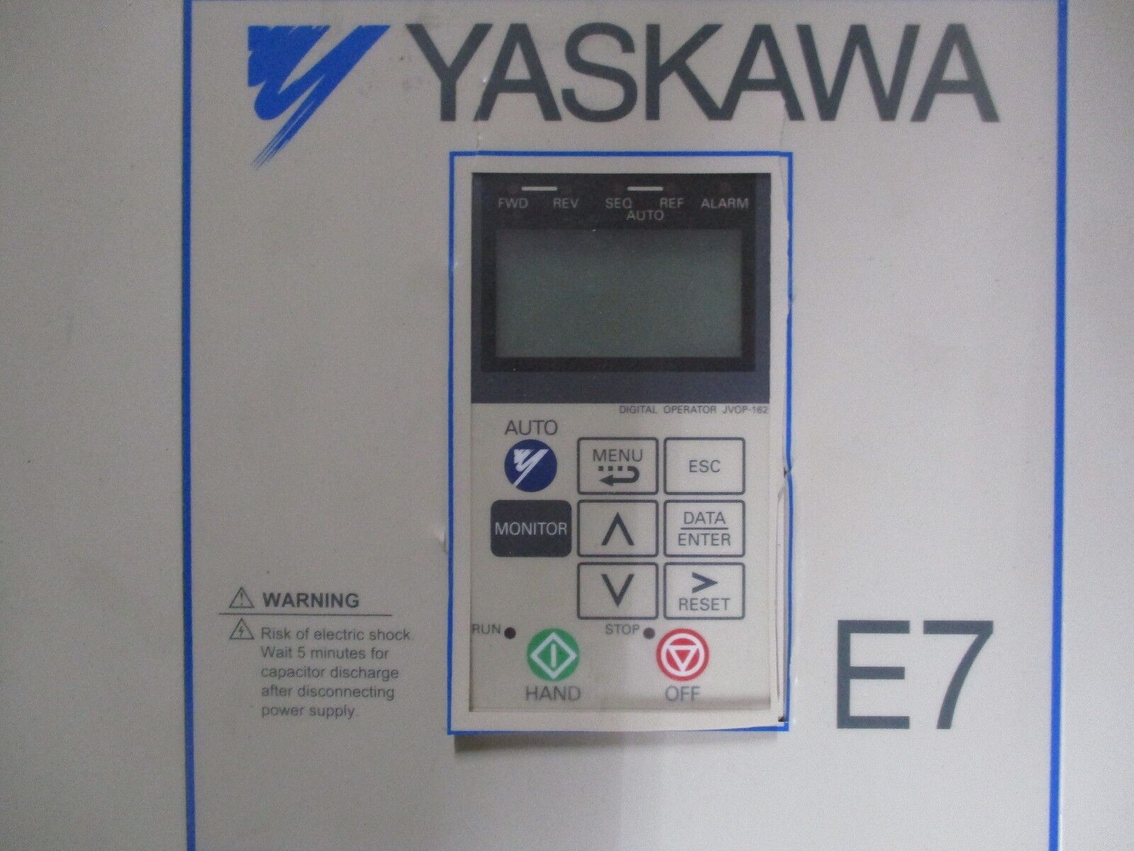 Yaskawa E7 AC Drive w/ Breaker Disconnect E7CVB021CFX 15HP 3Ph Used