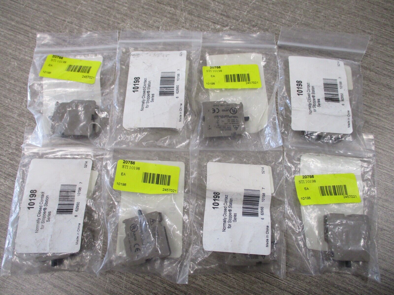 STI N.C. Contact 10198 For Stopper Station Series *Lot of 8* New Surplus