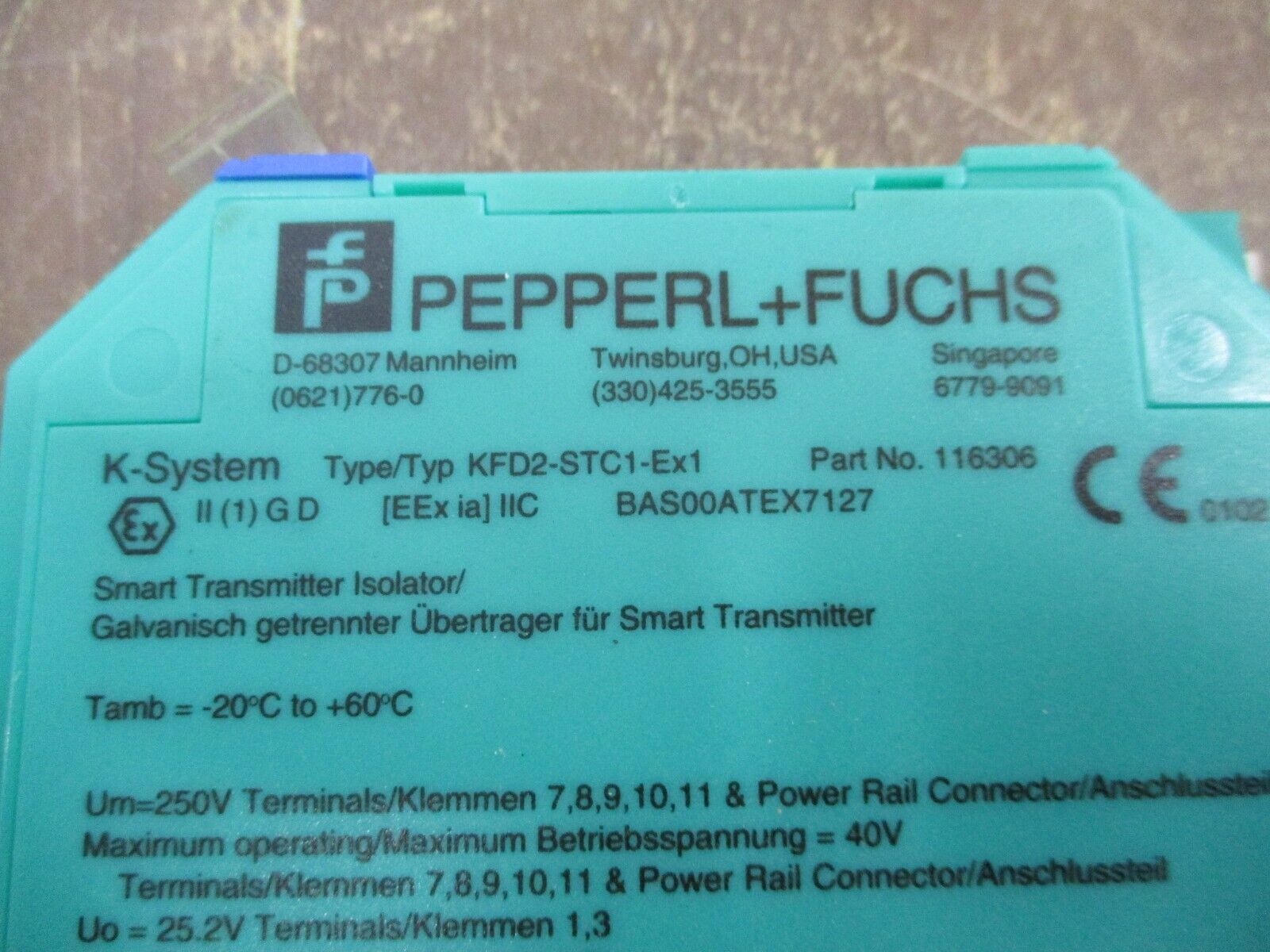 PepperL+Fuchs KFD2-STC1-EXL Smart Transmitter 116306 Used