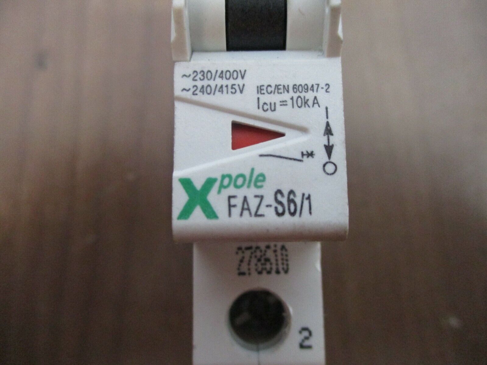 Moeller X Pole Circuit Breaker FAZ-S6/1 6A 277V 1P *Lot of 2* Used