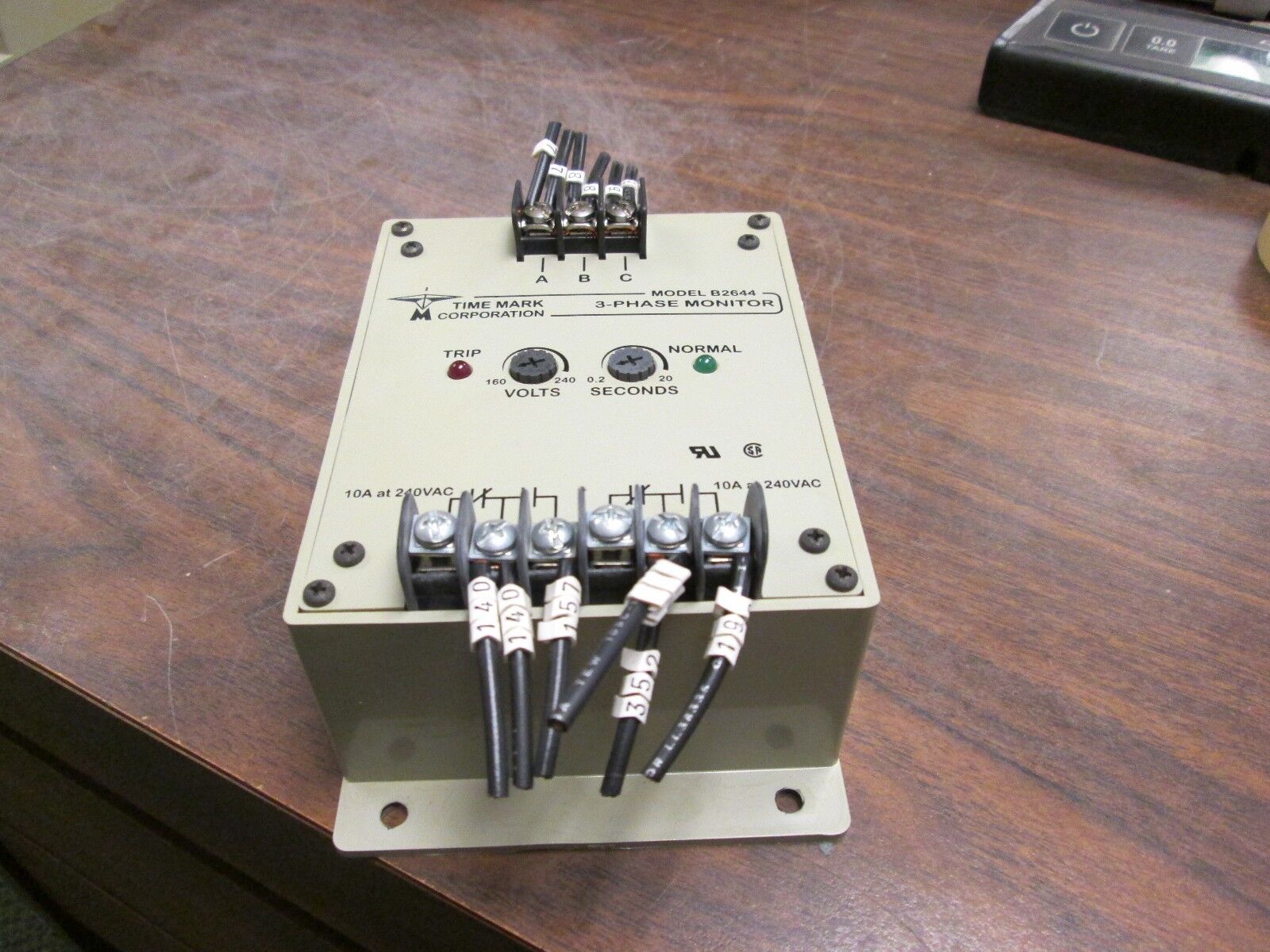Time Mark 3-Phase Monitor B2644 10A @ 240VAC Used