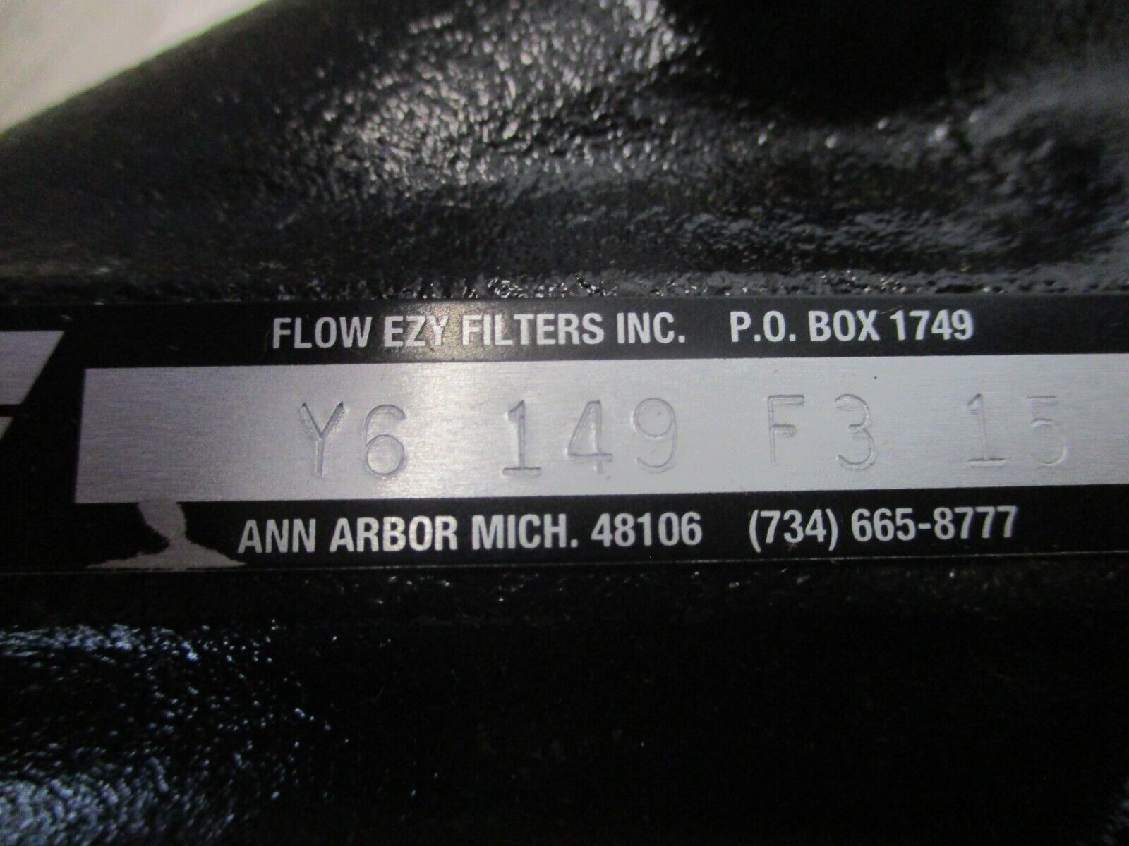 Flow Ezy Filters INC. Inline FIlter Valve Y6 149 F3 15 New Surplus