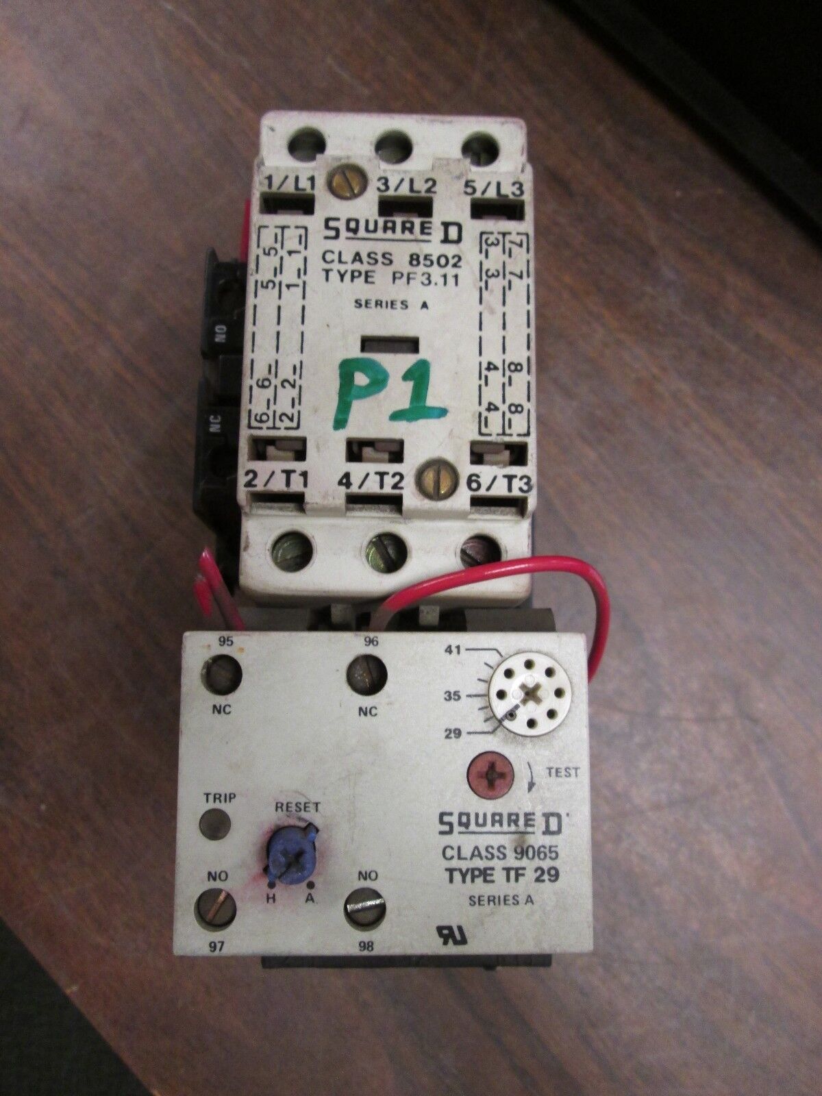 Square D Contactor 8502 PF3.11; 9065 TF 29 120V Coil 63A 600V Used