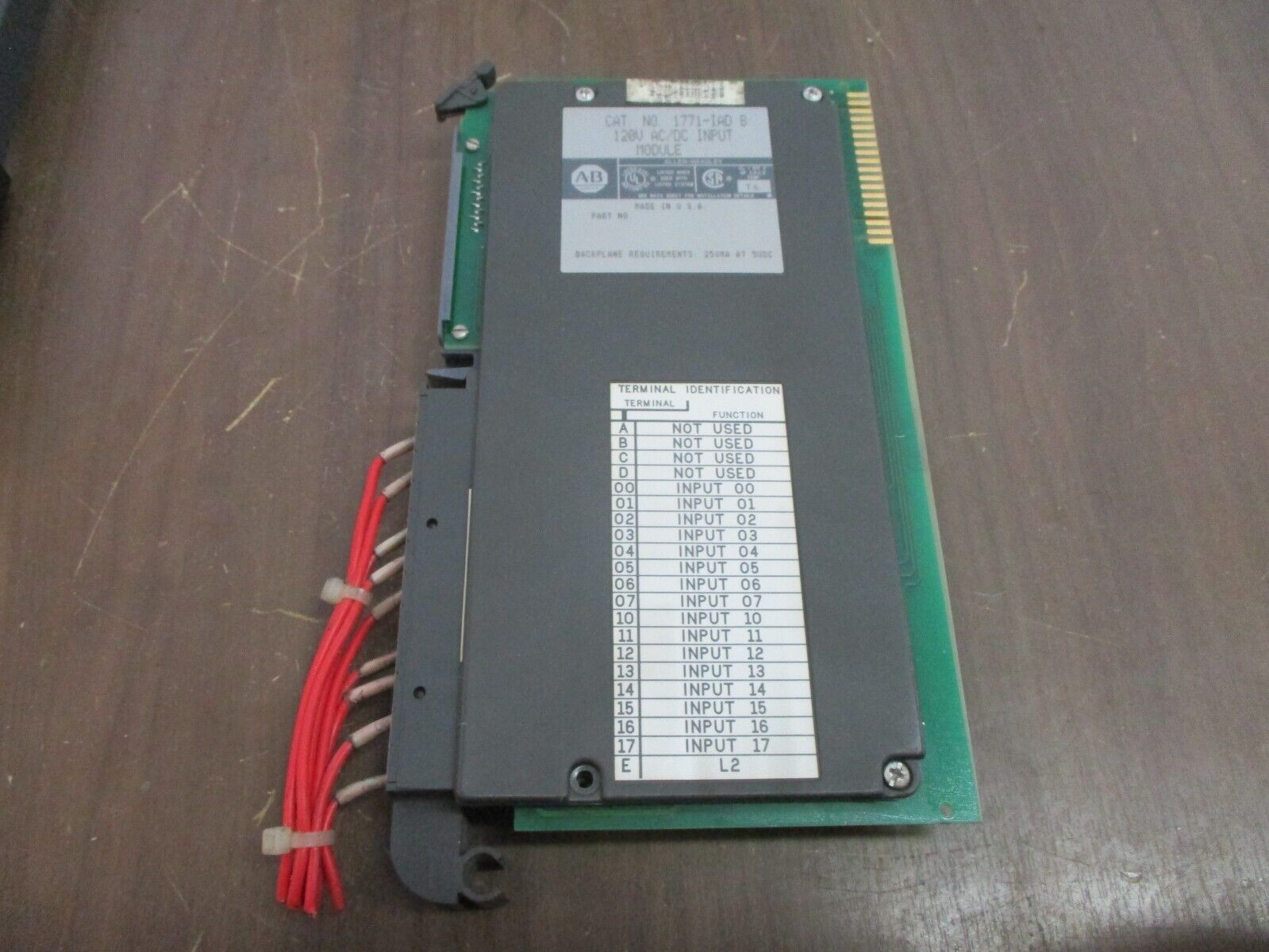 Allen-Bradley AC/DC Input Module 1771-IAD B 120V Used