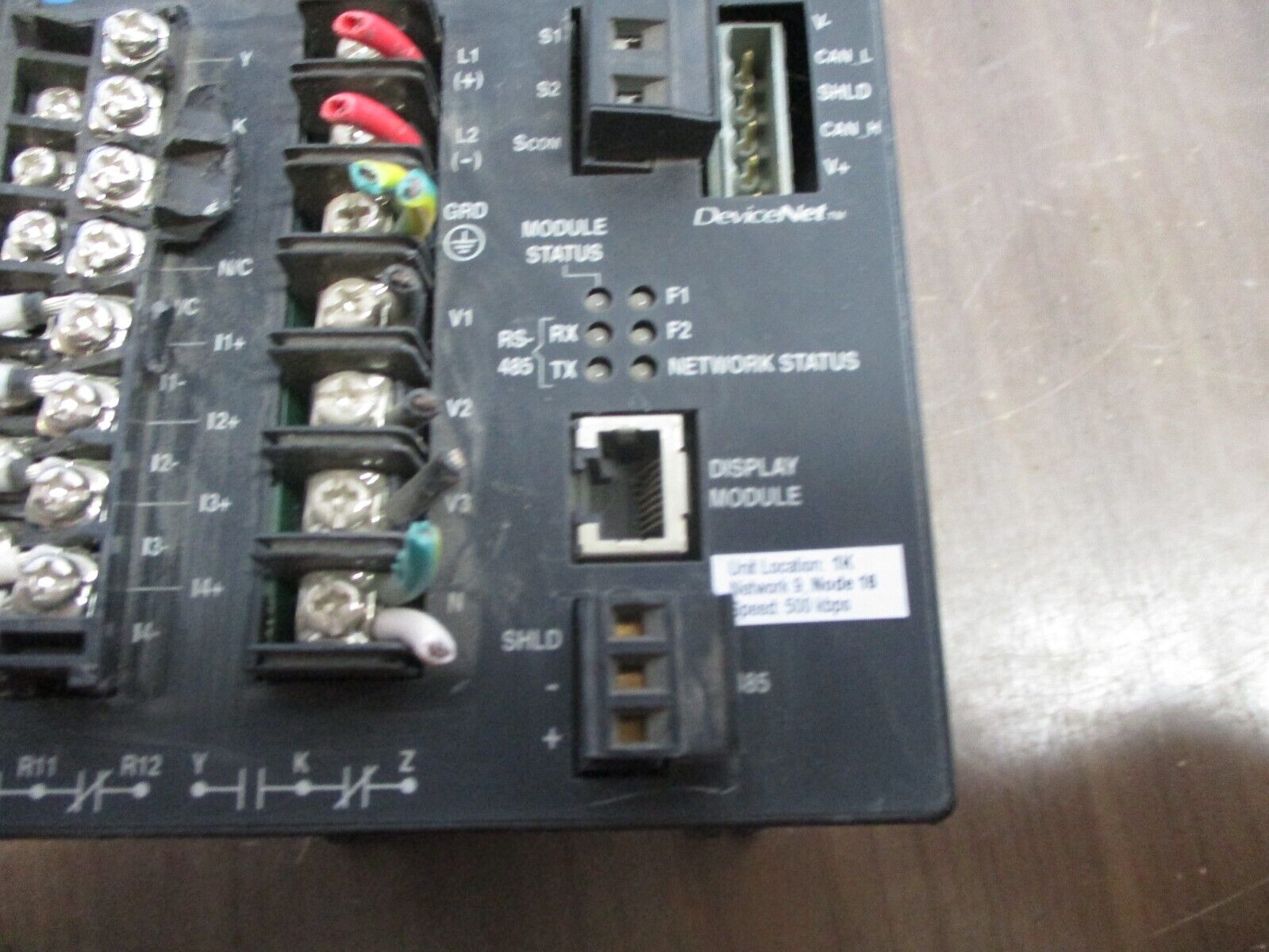 Allen-Bradley Powermonitor 3000 Control Monitor 1404-M405A-DNT Ser. A Used