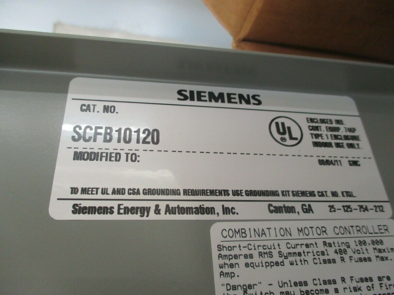 Siemens Size 0 Fusible Combination SCF B10 120 120V Coil New Surplus
