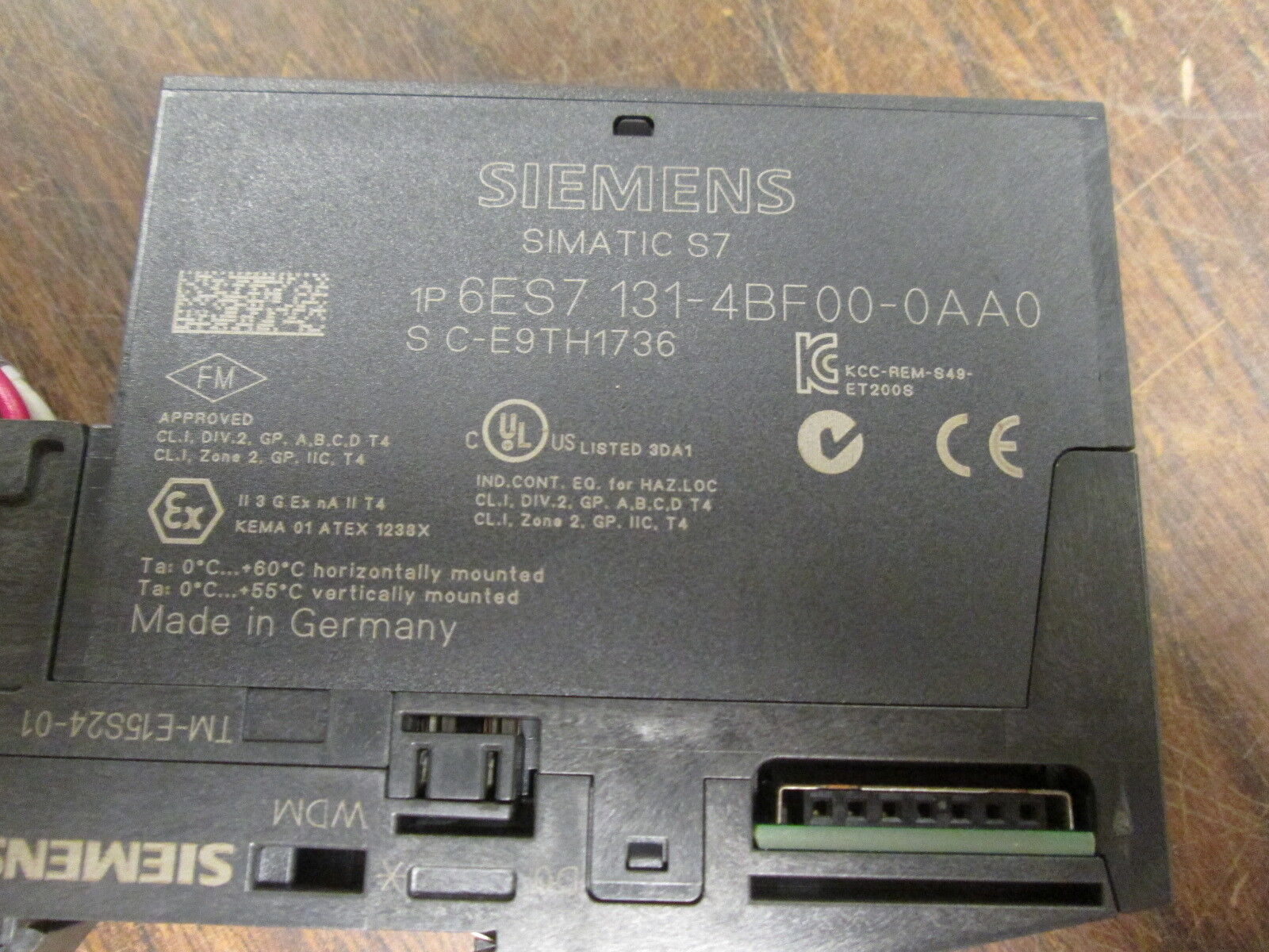 Siemens Simatic S7 8-PT Digital Input Module 6ES7 131-4BF00-0AA0 24VDC Used