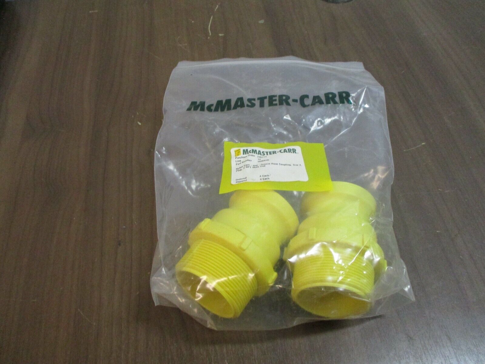 McMaster-Carr Nylon Cam & Groove Hose Coupling Plug 5596K45 Size 2 2NPT Male End