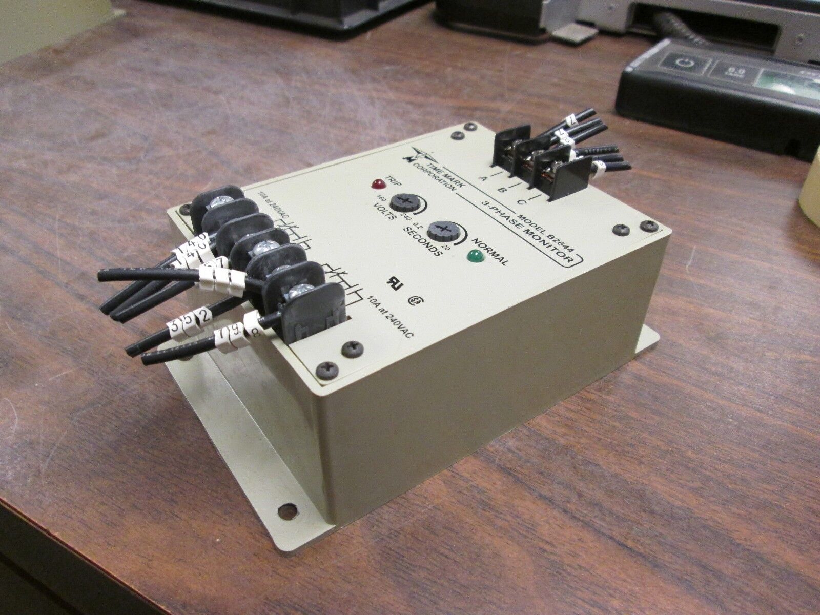 Time Mark 3-Phase Monitor B2644 10A @ 240VAC Used